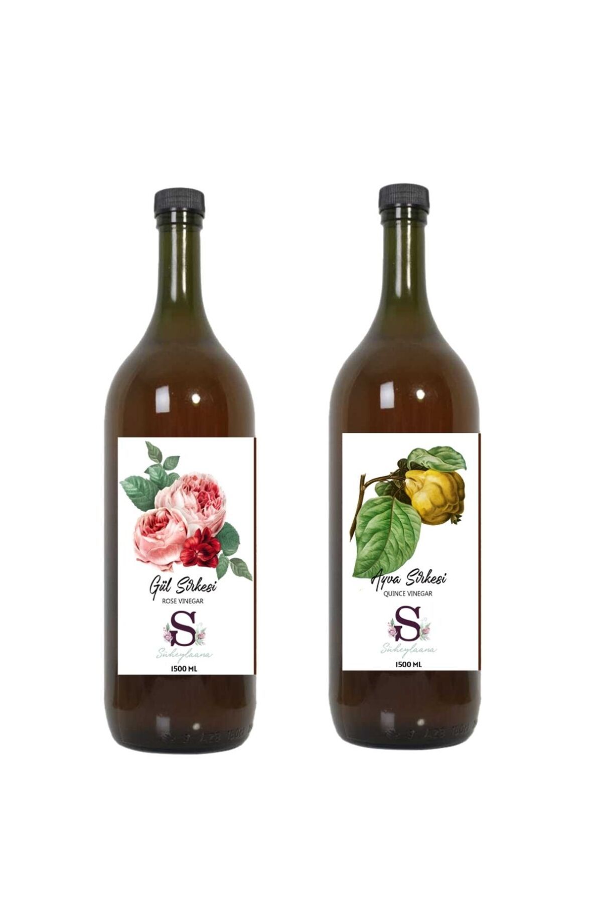 Süheylaana Doğal Gül Sirkesi 1500 Ml - Doğal Ayva Sirkesi 1500 Ml