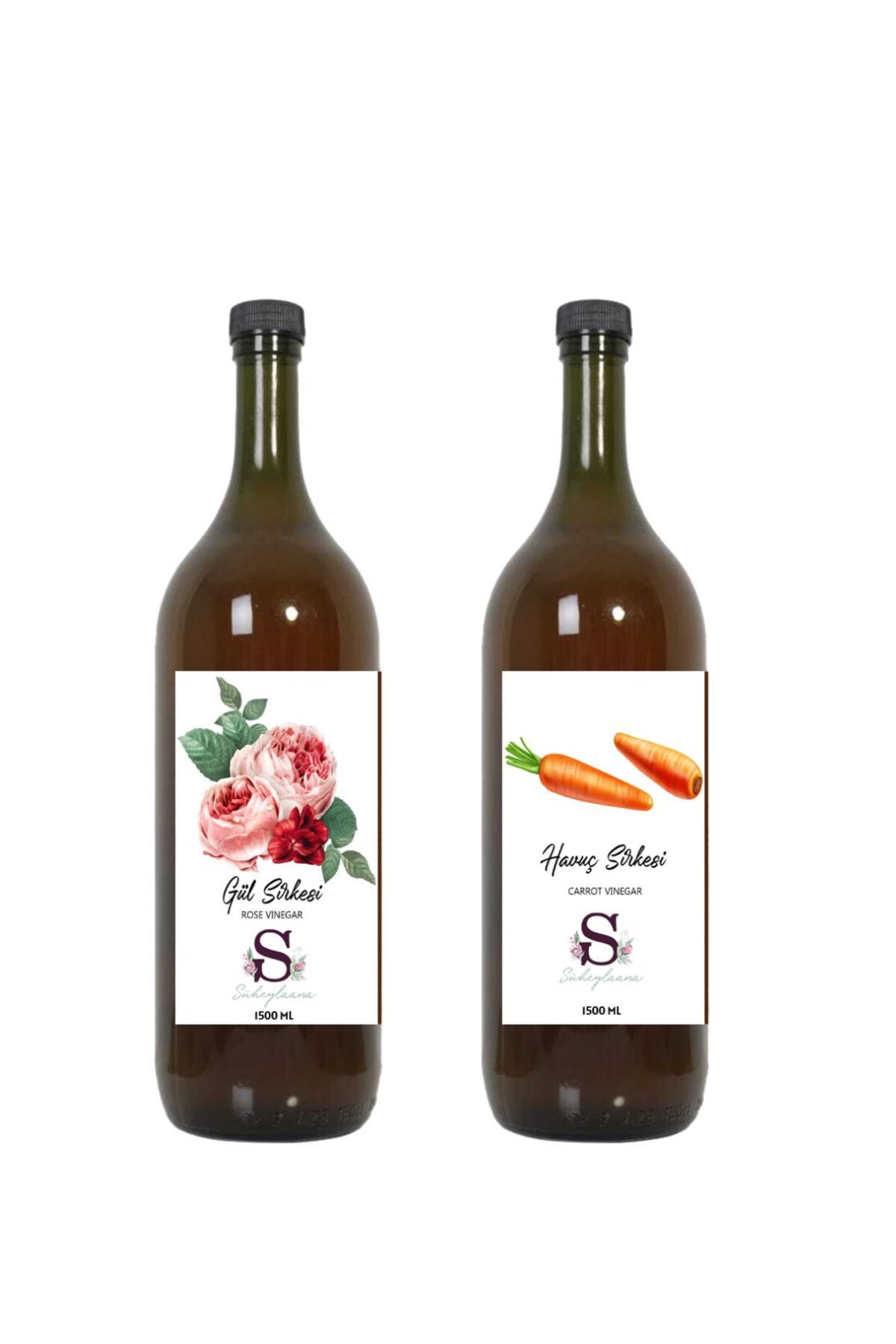 Süheylaana Doğal Gül Sirkesi 1500 Ml - Doğal Havuç Sirkesi 1500 Ml