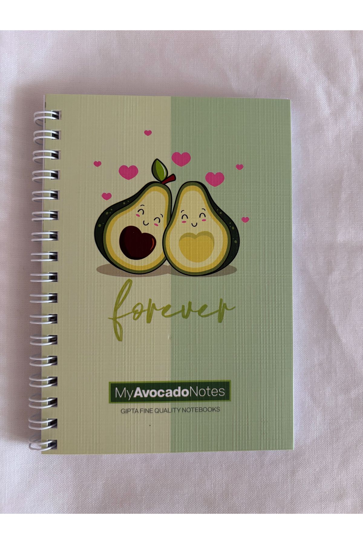 Gıpta-Avocado A6 Cardboard Cover Spiral Notebook, 3 Different Patterns 1 Piece 3