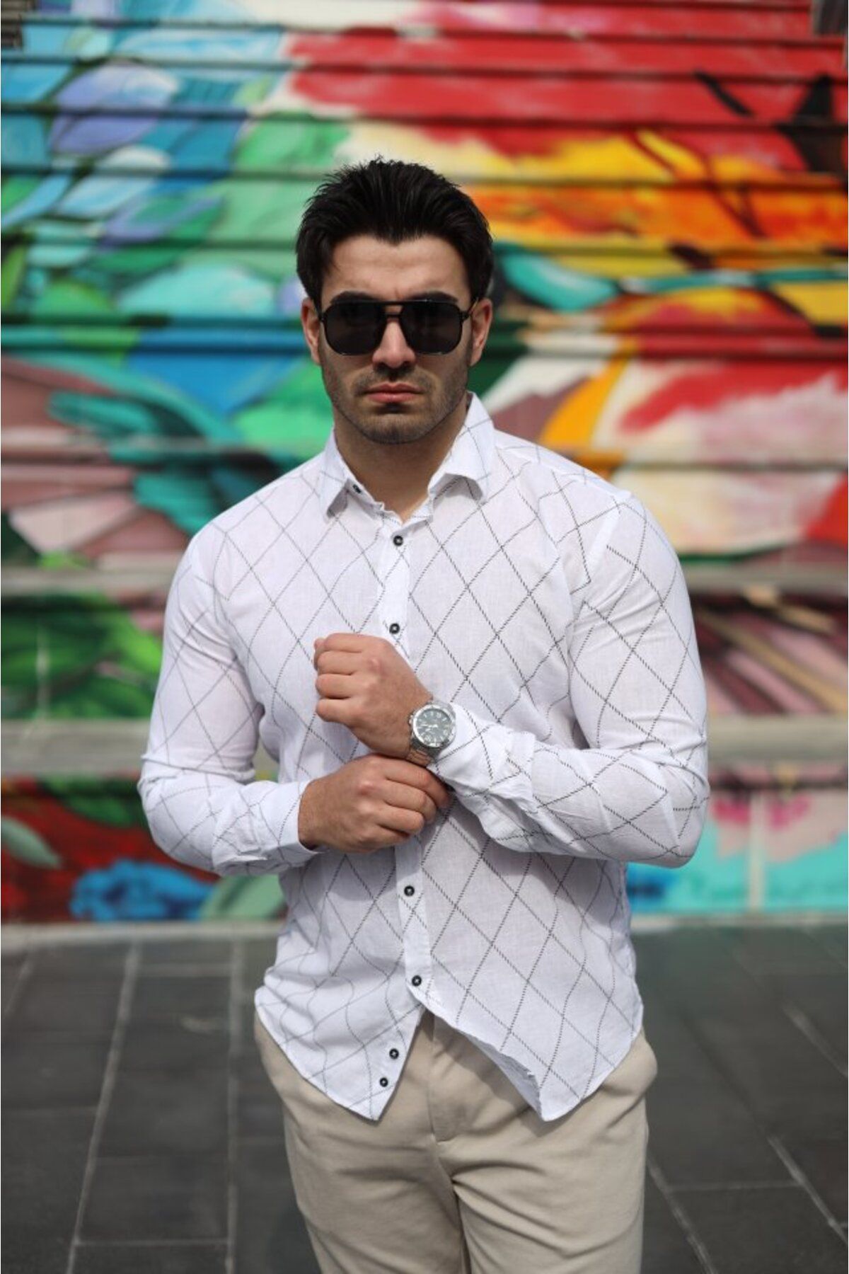 ARUZ MODA Erkek şamre Kumaş Gömlek