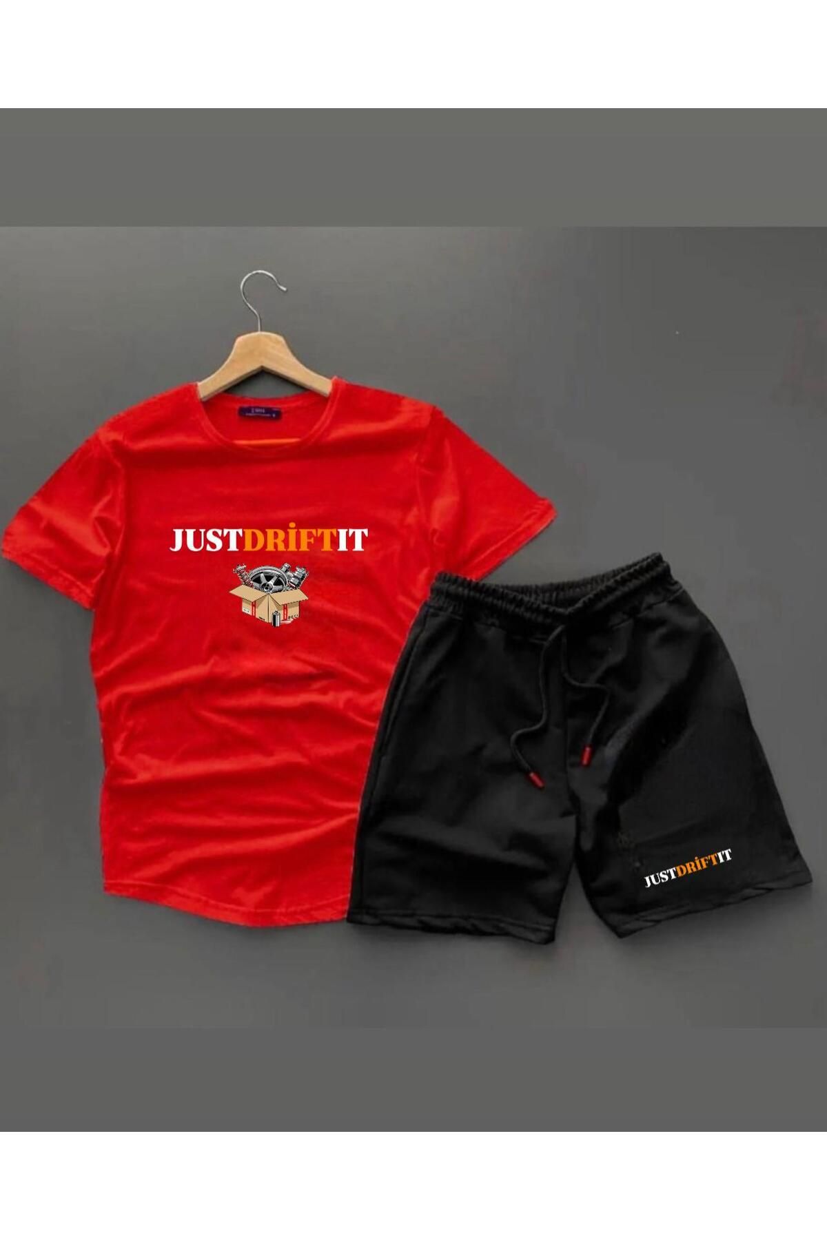 woonkey UNISEX OVERSİZE BASKILI TİŞÖRT ŞORT 2'Lİ SET YENİ SEZON