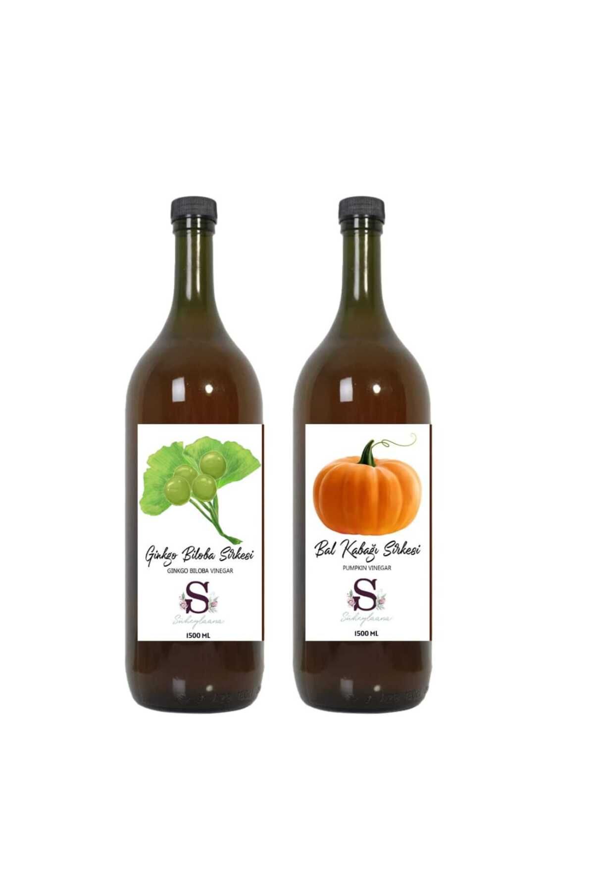 Süheylaana Doğal Ginkgo Biloba Sirkesi 1500 Ml - Doğal Bal Kabağı Sirkesi 1500 Ml