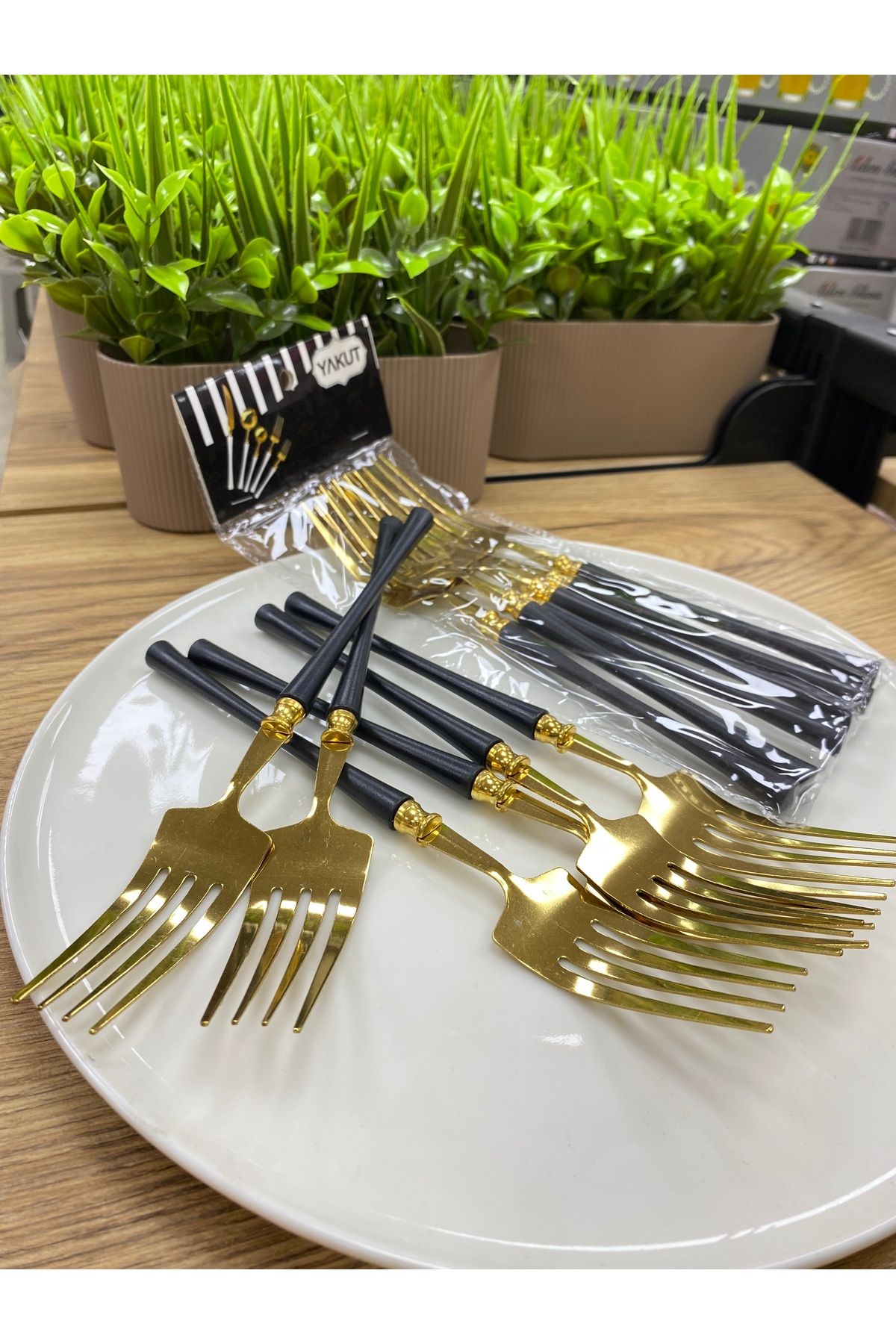 YAKUT gold 6 lı çatal seti