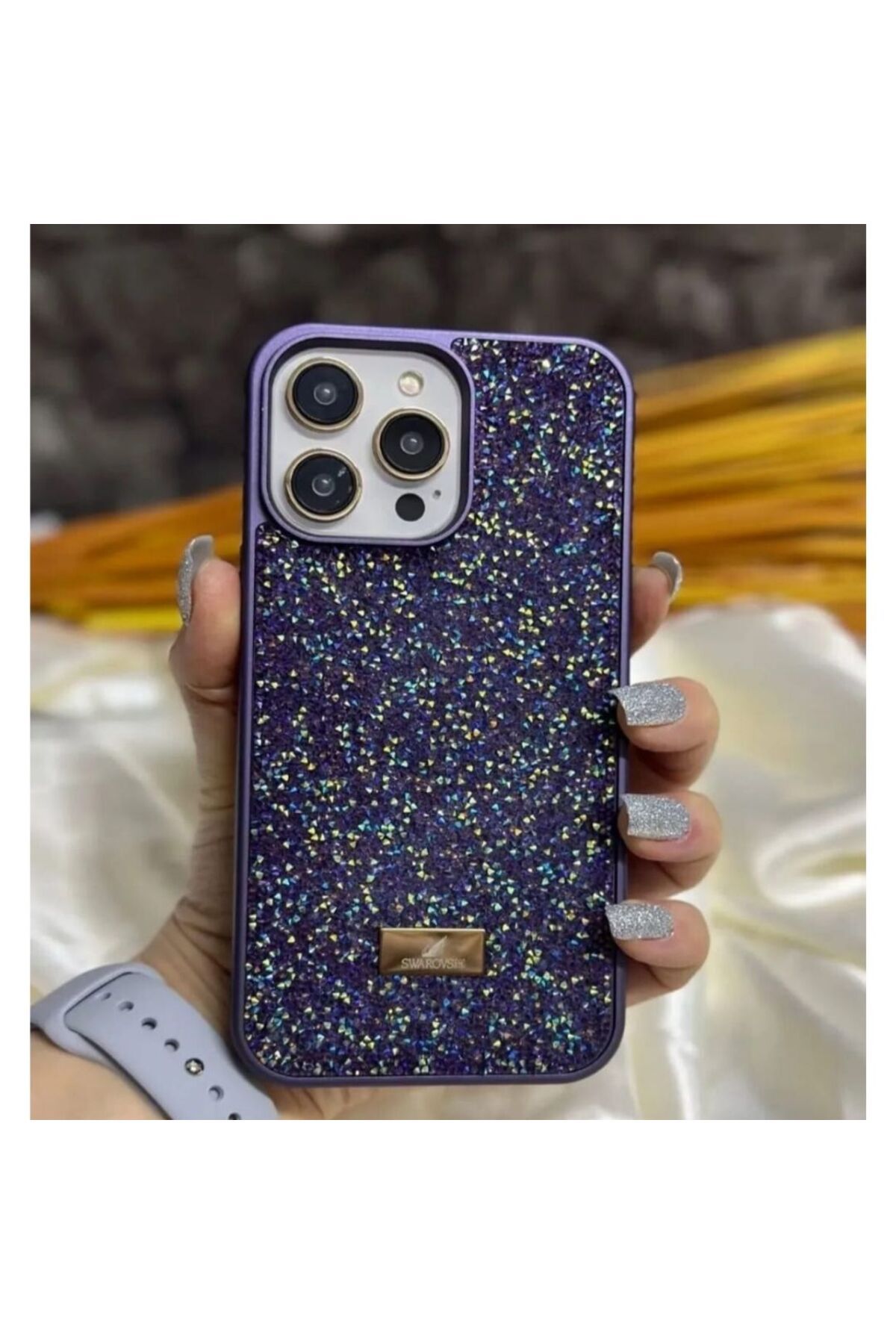 wucasee İphone ( 11 Pro ) Uyumlu Darbeye Dayanıklı Lüks Premium Kalite Taşlı Parıltılı Kılıf
