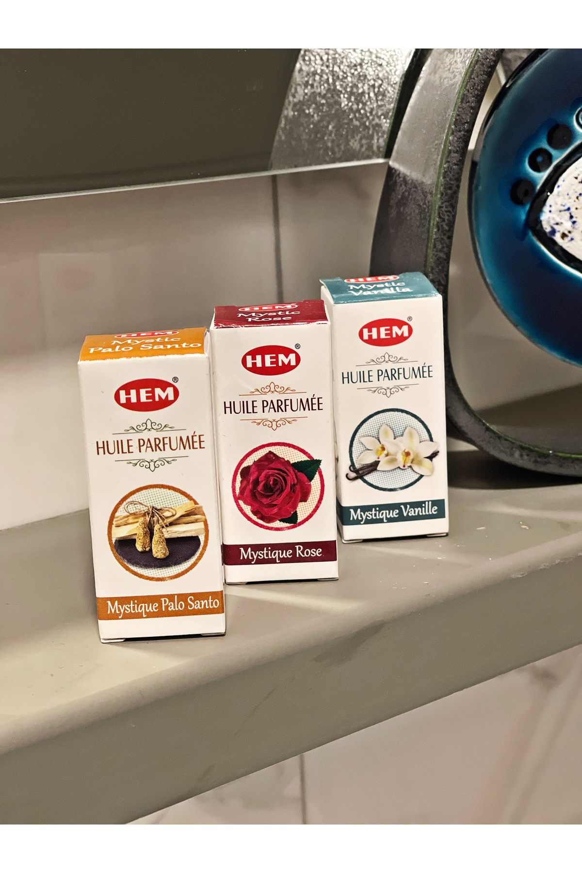 BilgeYaşam HEM 3’lü Buhurdanlık Yağı-Palo Santo, Gül, Vanilya