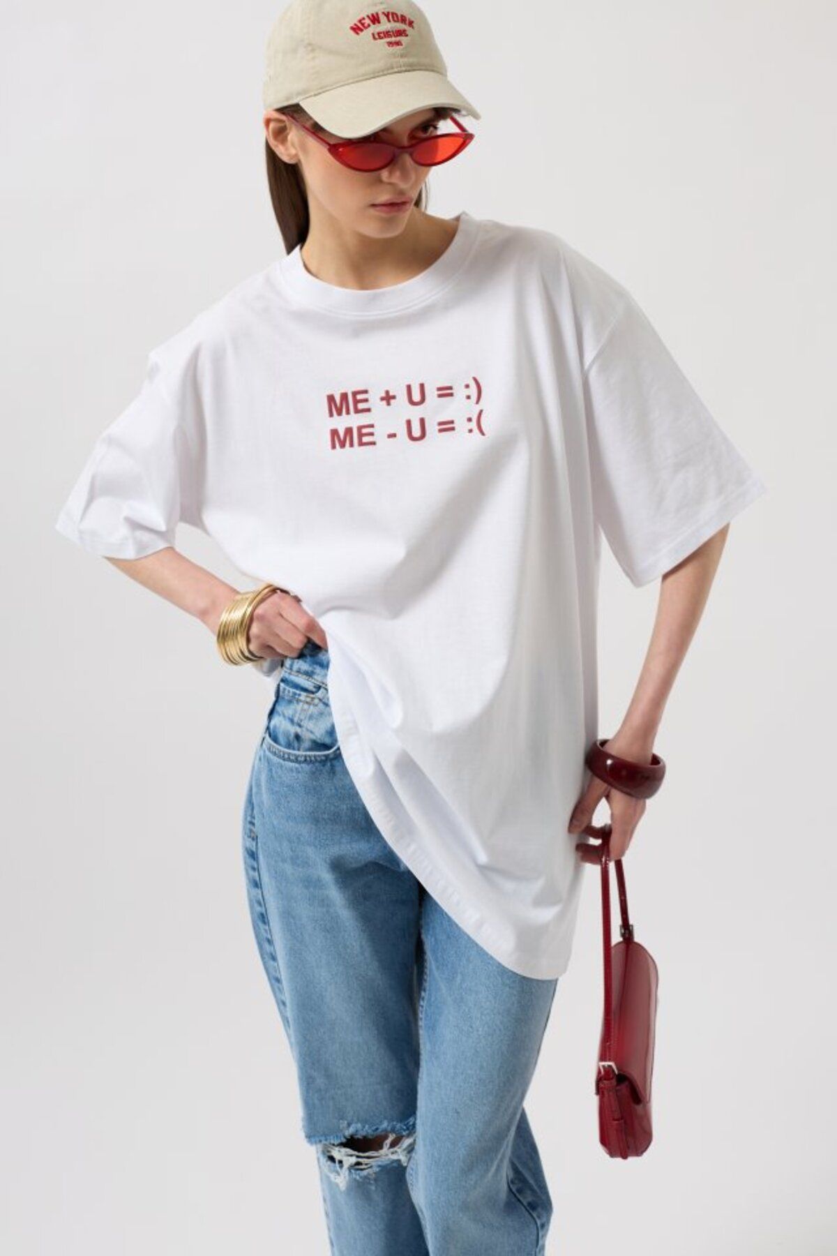 ARUZ MODA Kabartma Baskılı T-Shirt