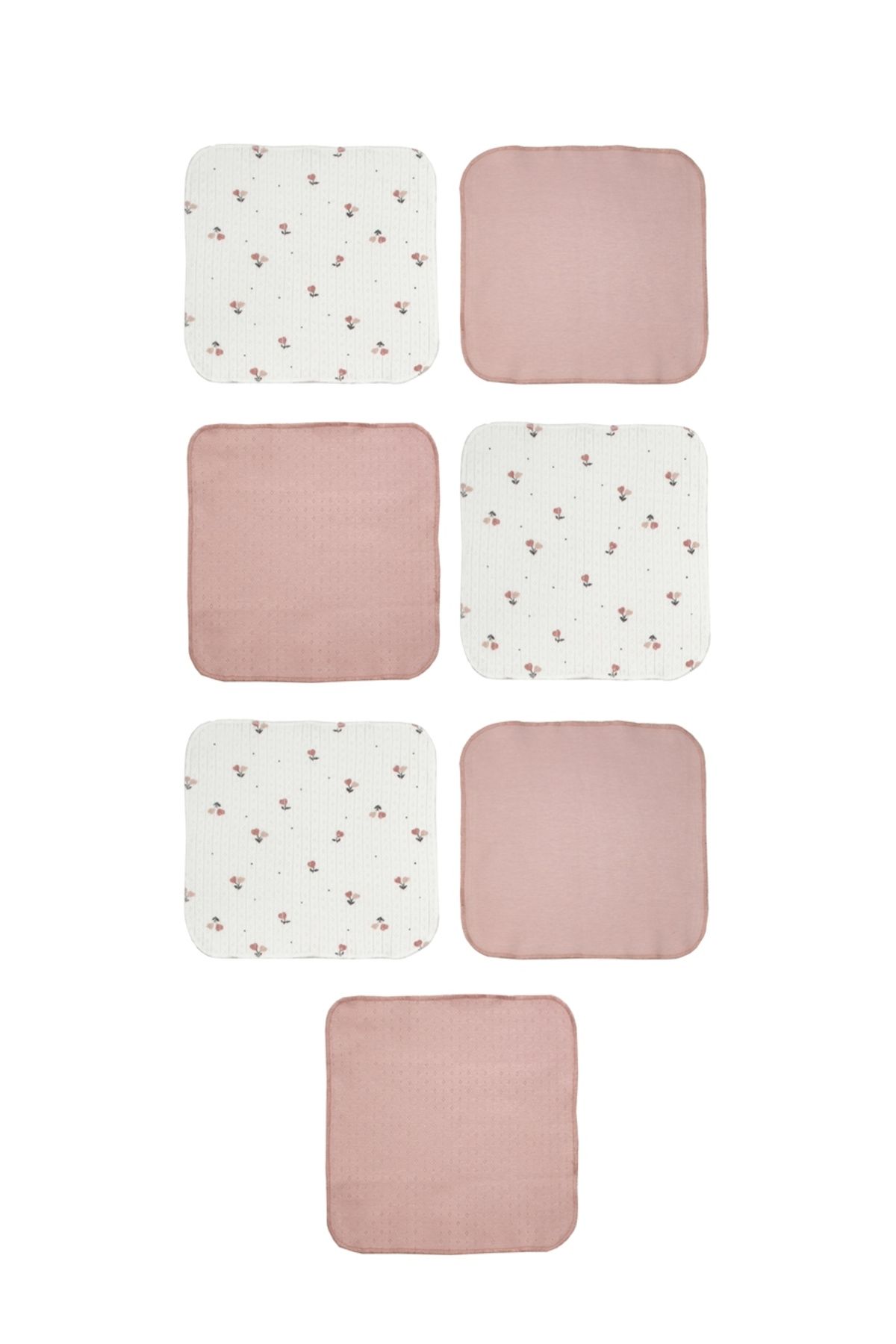 BabyCosy Organic Wear Bebek 7'li Ağız Mendili,%100 Organik Pamuk,Bebek ve Yenidoğan Serisi,25x25 cm