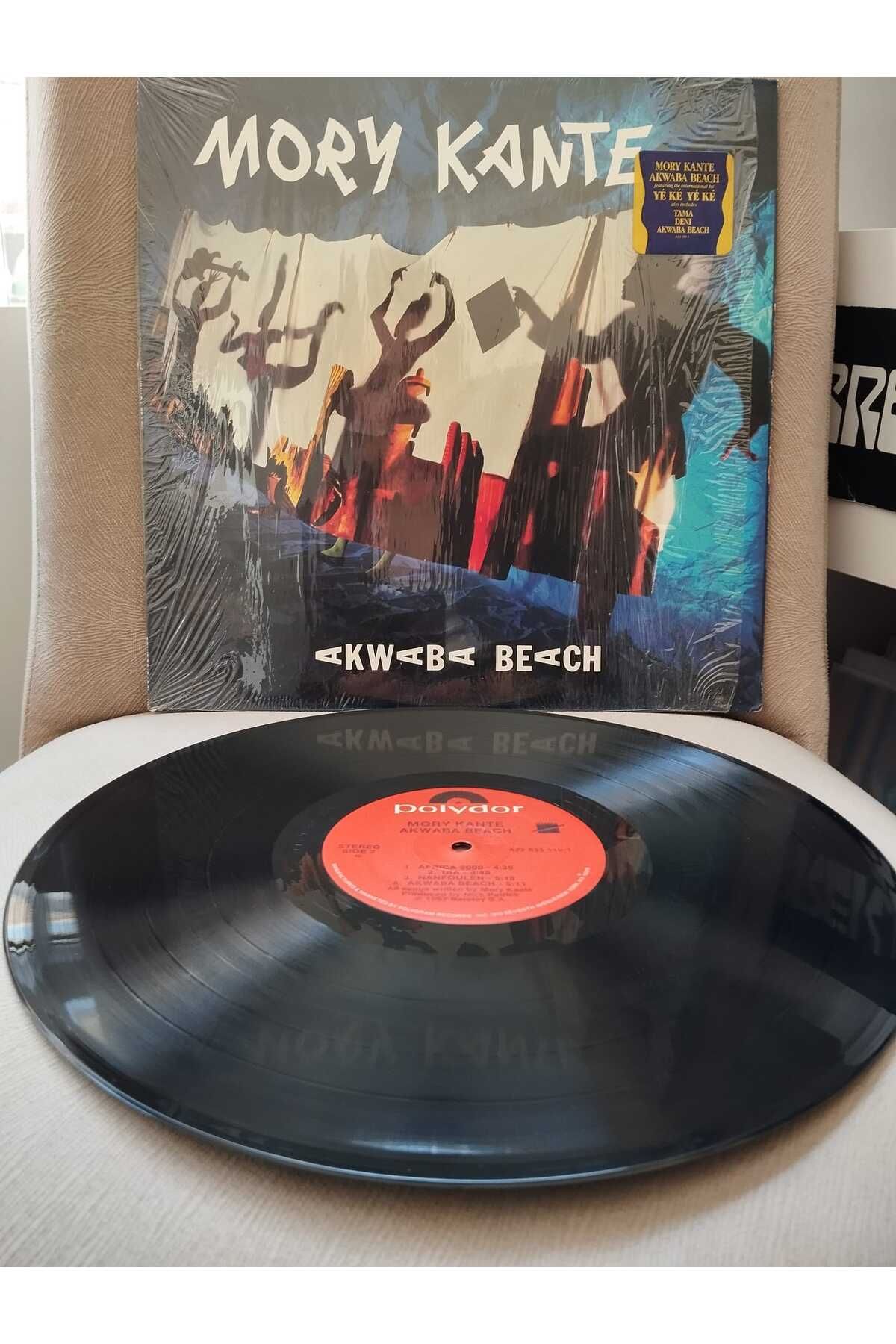 Plakperest Mory Kante ‎– Akwaba Beach - 1987 Amerika Basım 33lük LP Albüm-2.EL