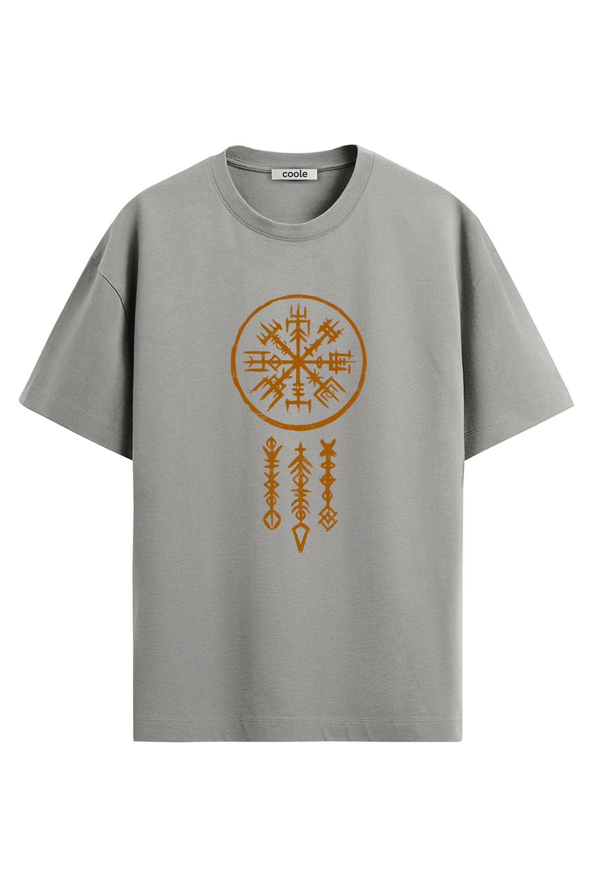 COOLE Erkek Viking Serisi Vegvisir Baskılı Regular Kalıp T-Shirt
