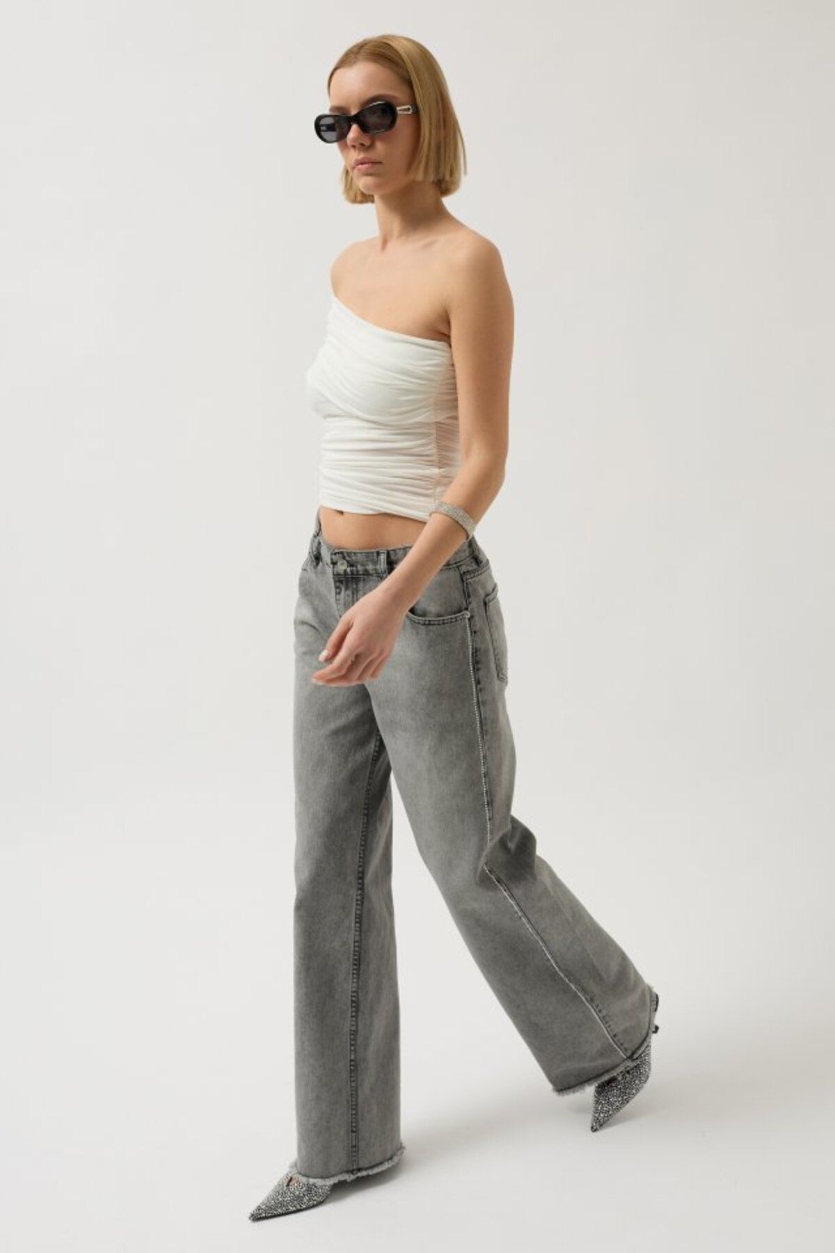 ARUZ MODA Taş Şerit Detaylı Jean