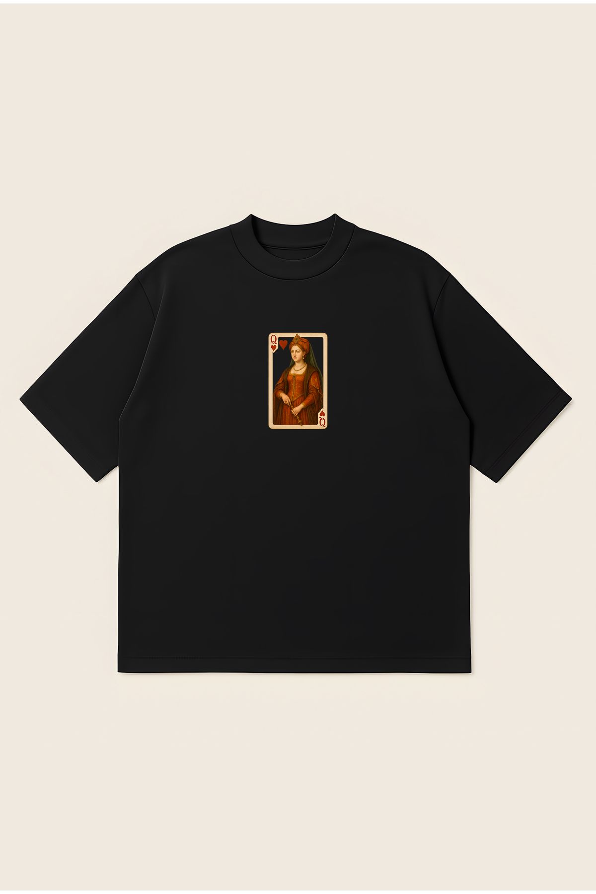 Moon Dancer Hürrem Sultan Unisex Oversize Baskılı Boxy Fit Kalın Kumaşlı T-shirt