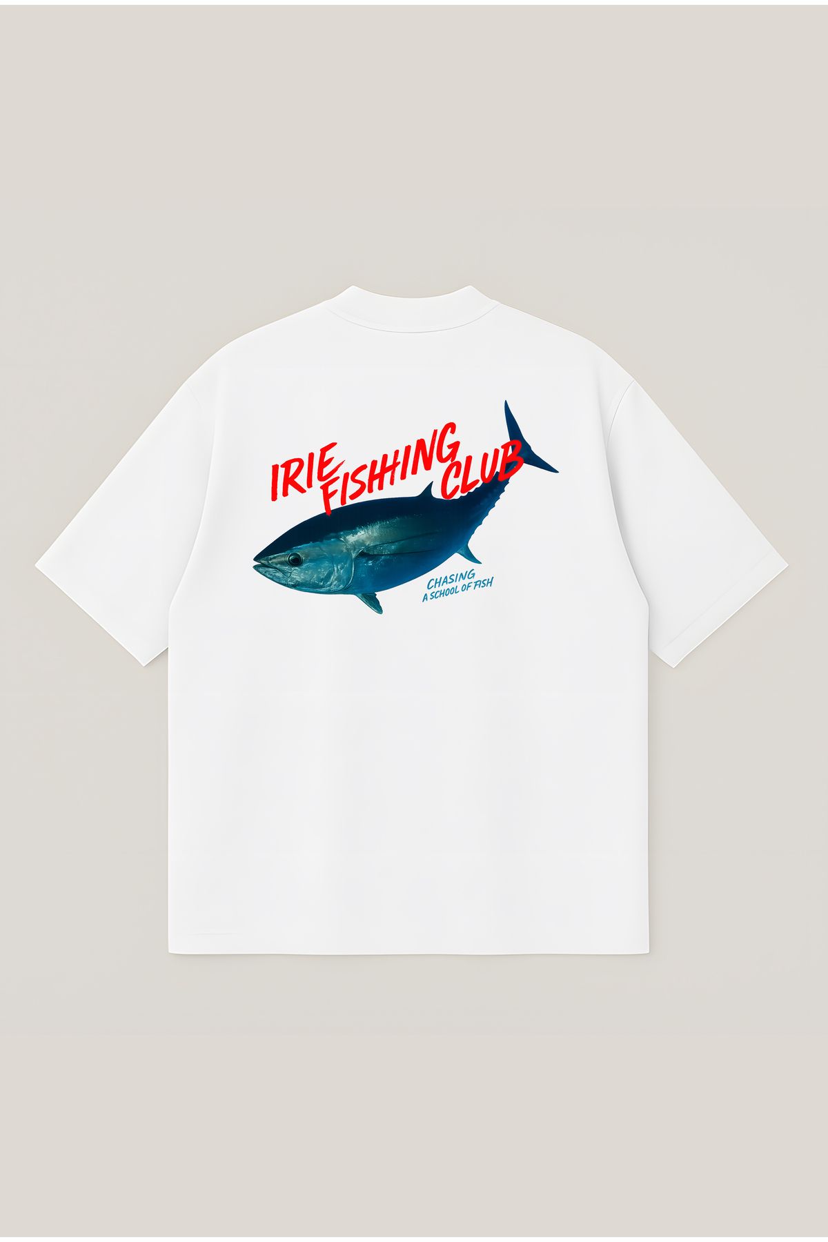 Moon Dancer Fishing Clup Unisex Oversize Baskılı Boxy Fit Kalın Kumaşlı T-shirt