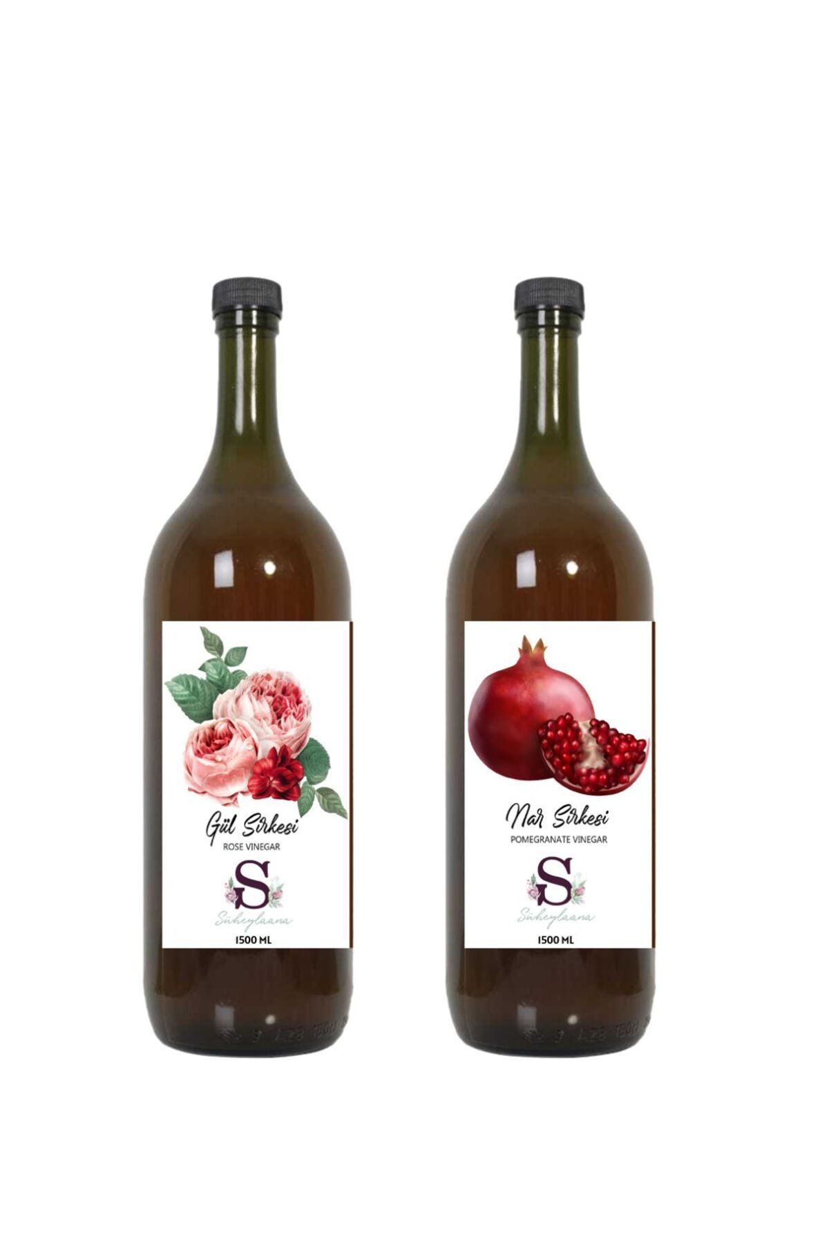 Süheylaana Doğal Gül Sirkesi 1500 Ml - Doğal Nar Sirkesi 1500 Ml