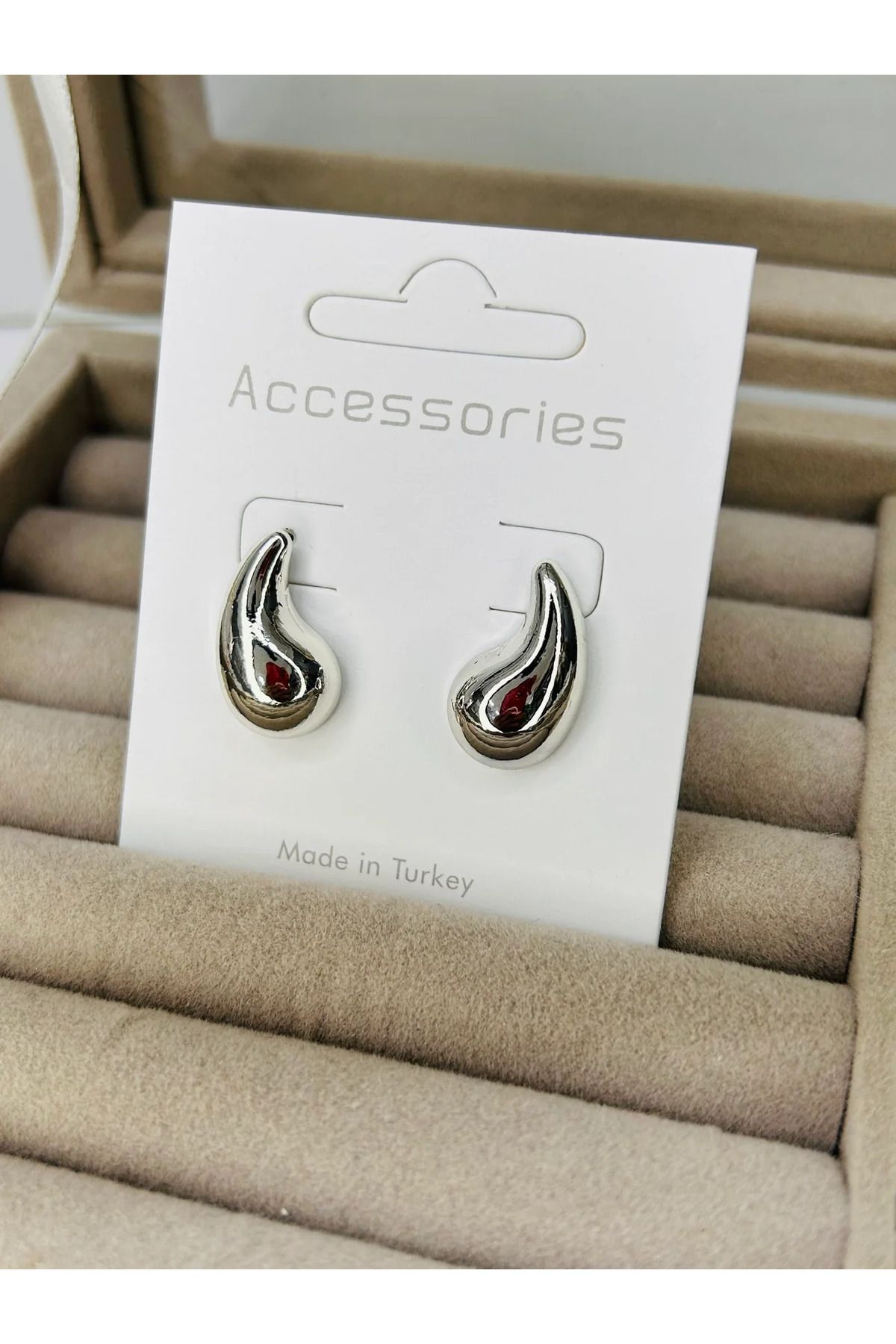 Accessories Küçük Boy Damla Küpe Gümüş Renk