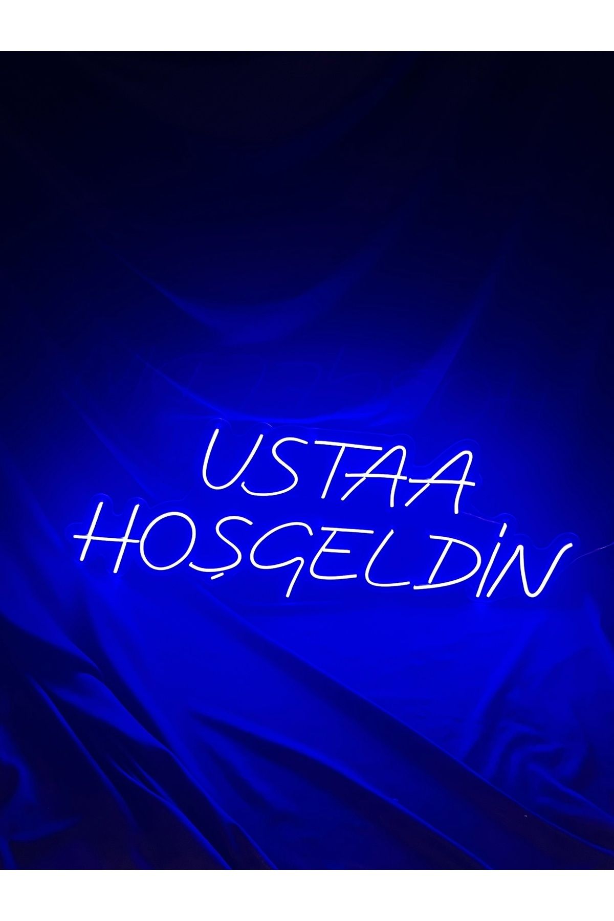 vinyuup Usta Hoşgeldin Neon Led Yazı 100x38 cm