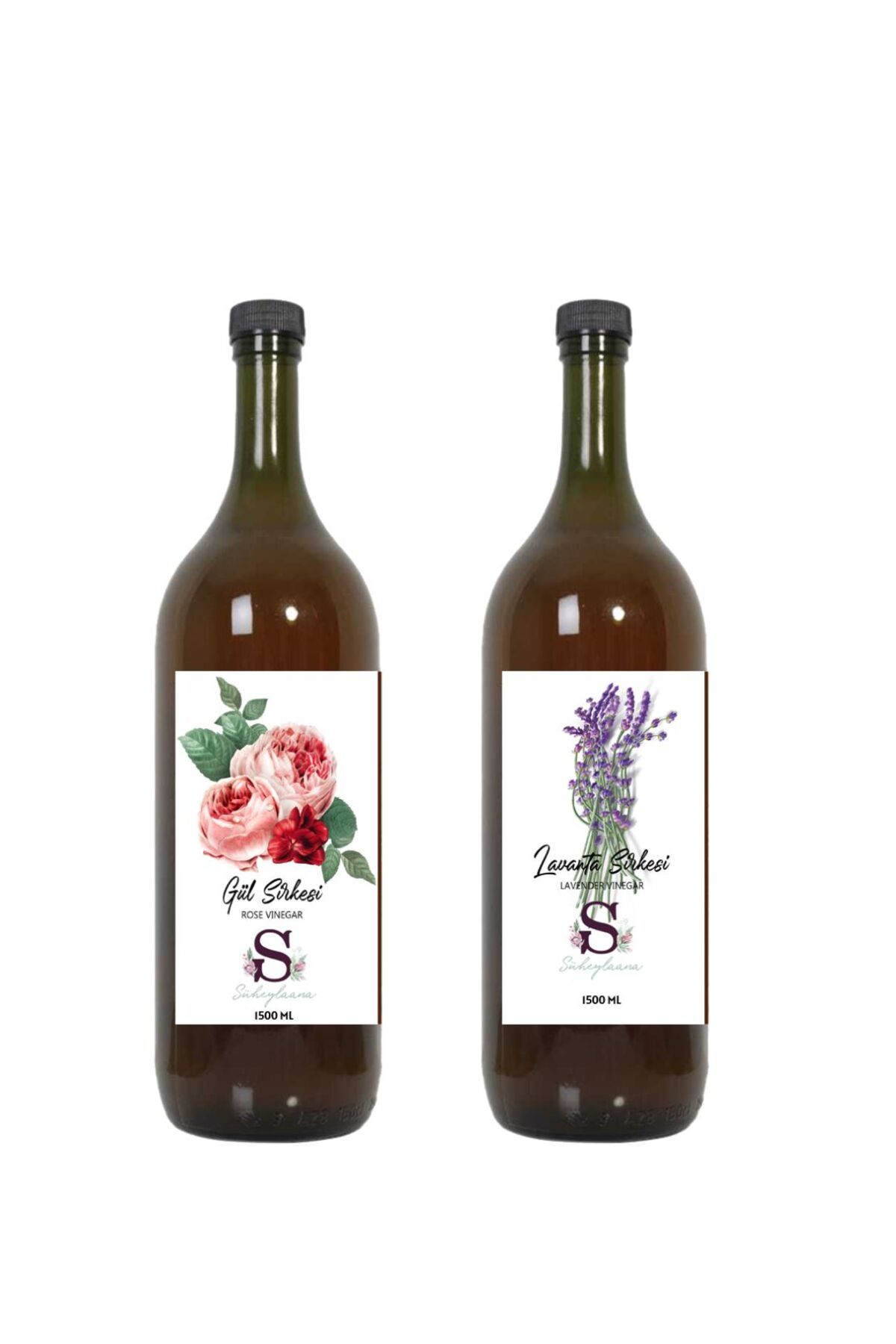 Süheylaana Doğal Gül Sirkesi 1500 Ml - Doğal Lavanta Sirkesi 1500 Ml