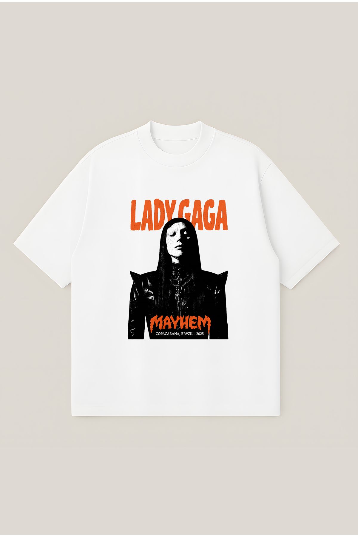 Moon Dancer Lady Gaga Unisex Oversize Baskılı Boxy Fit Kalın Kumaşlı T-shirt