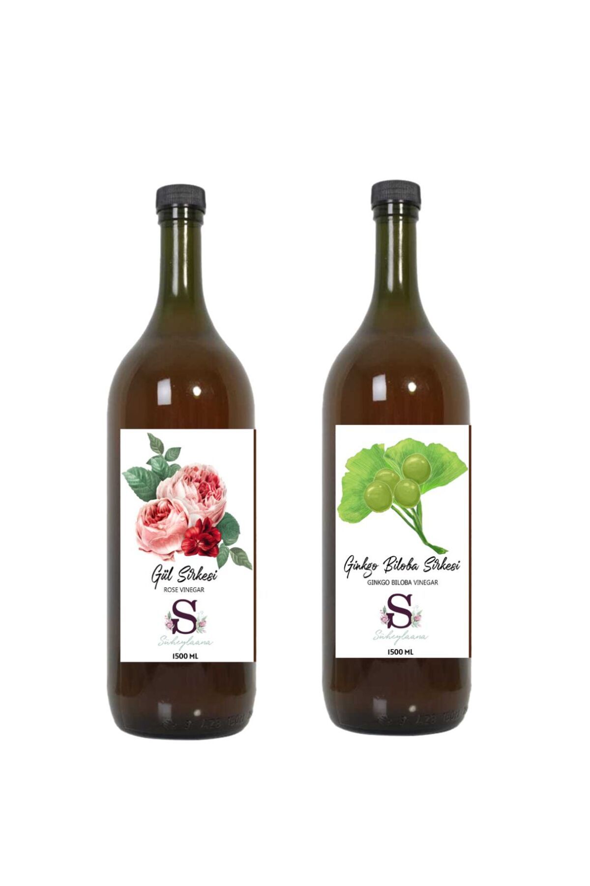 Süheylaana Doğal Gül Sirkesi 1500 Ml - Doğal Ginkgo Biloba Sirkesi 1500 Ml