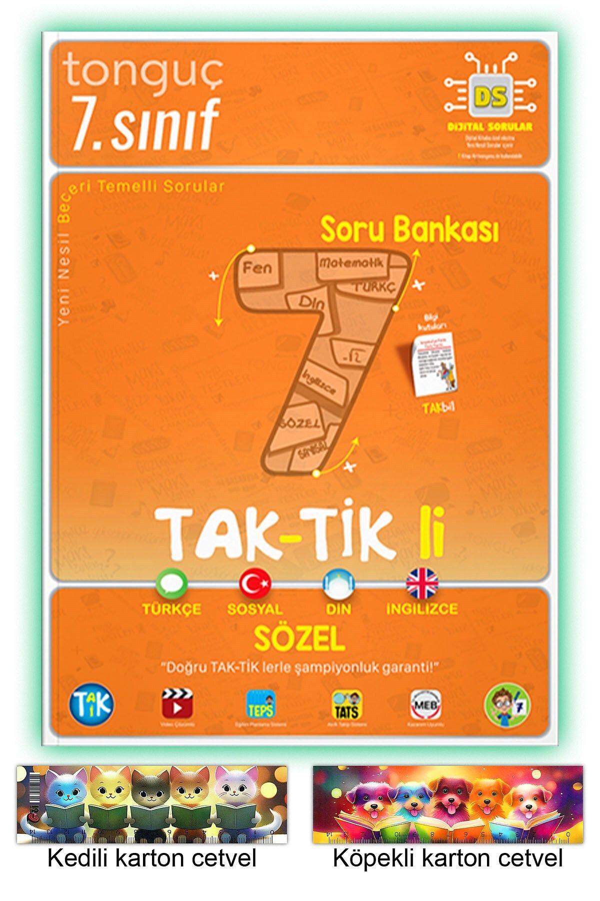Tonguç Yayınları 7. Sınıf Taktikli Sözel Soru Bankası (Türkçe Sosyal Din İngilizce İçerir)