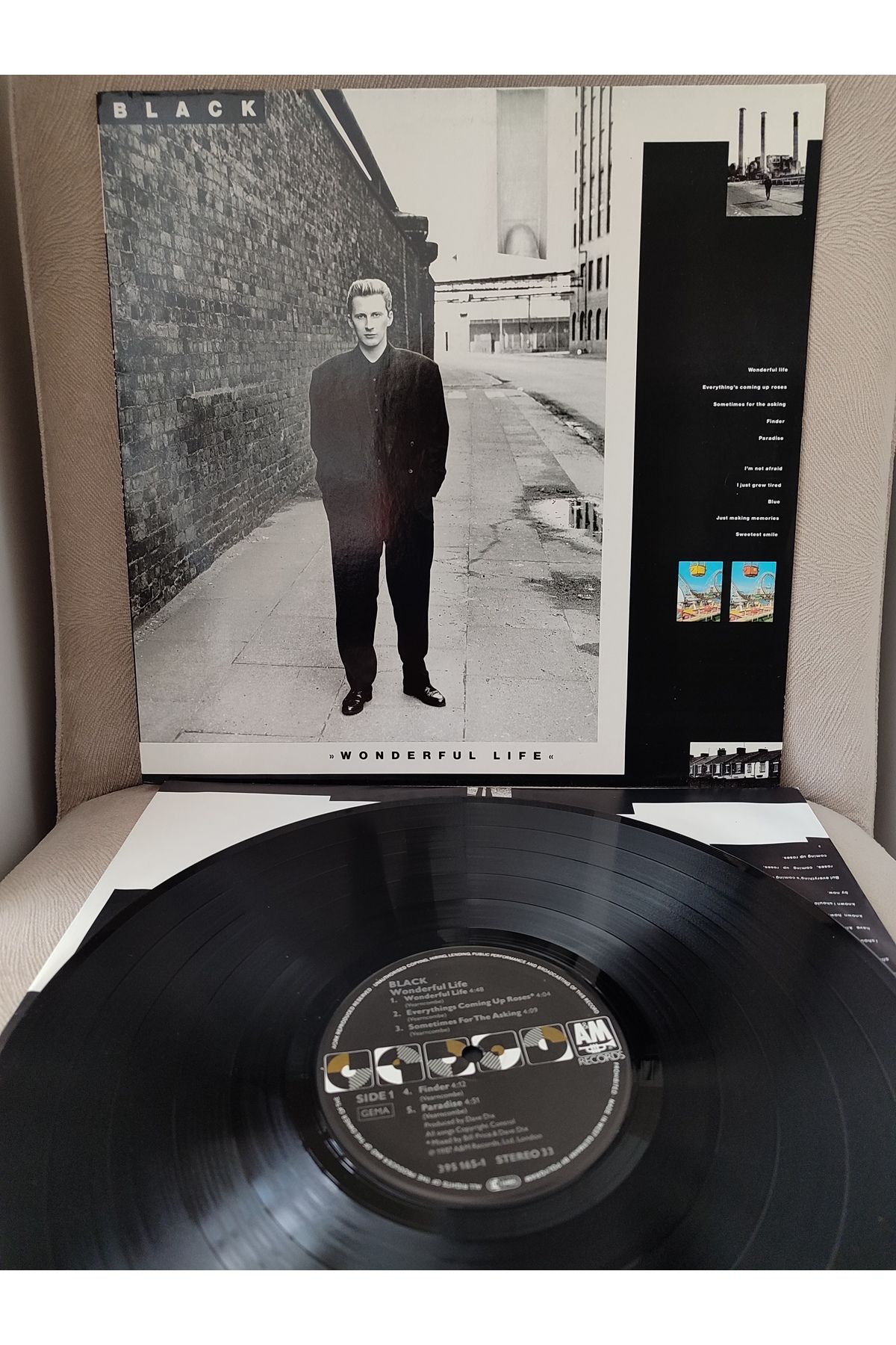 Plakperest BLACK - Wonderful Life - 1987 Almanya Basım 33lük LP Plak 2.EL