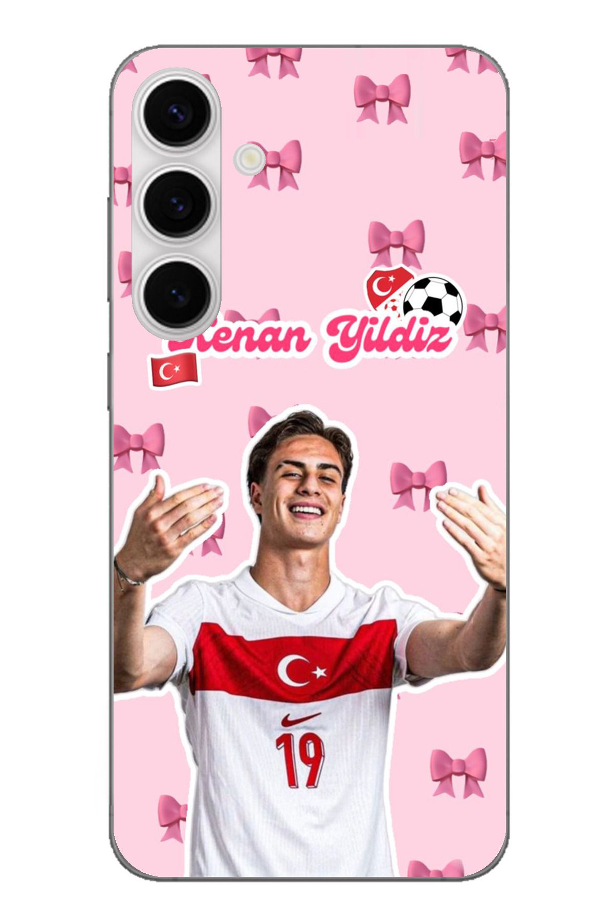 TechTree Samsung Galaxy S24 FE Uyumlu Kenan Yıldız Kurdele Şeffaf Silikon Kılıf