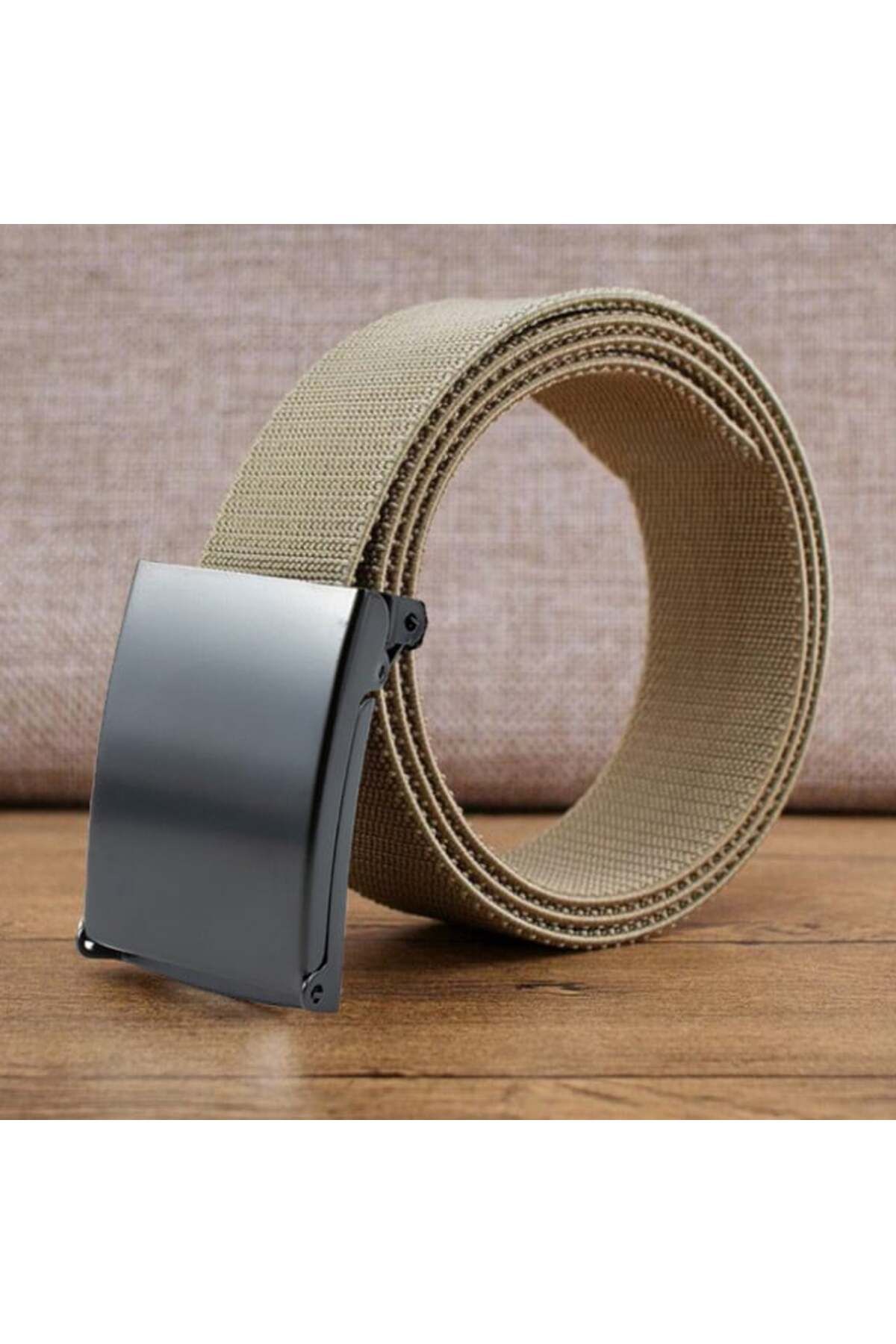 PUFO-Army Elite Edition men's belt 3.8 x 125 cm, adjustable, beige 3
