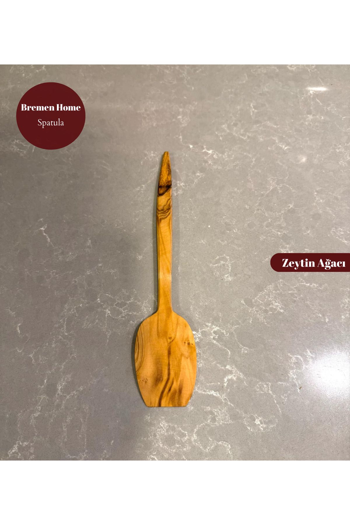 Bremen Home Zeytin Ağacı El Yapımı Ahşap Spatula (24 cm)