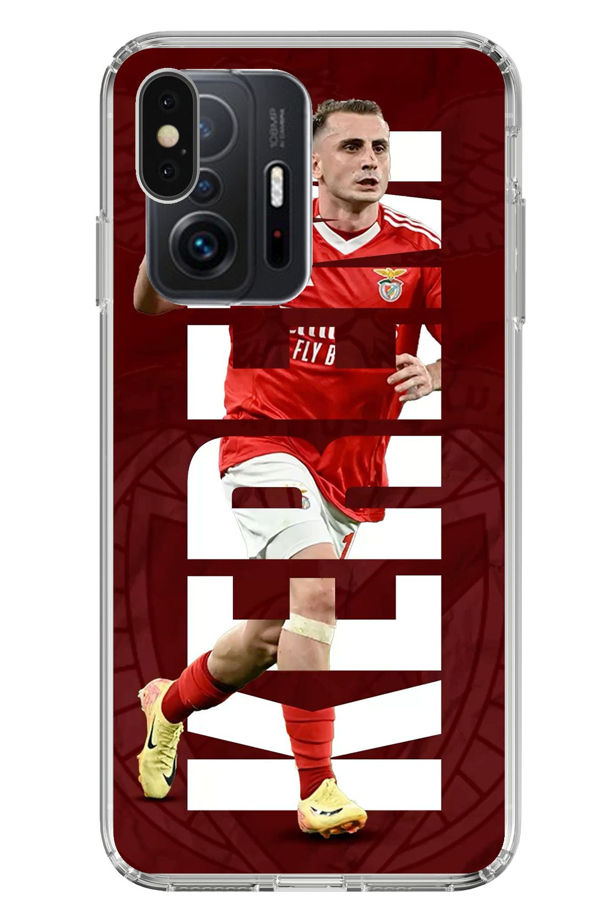TechTree iPhone X / XS Uyumlu Kerem Aktürkoğlu Benfica Şeffaf Silikon Kılıf
