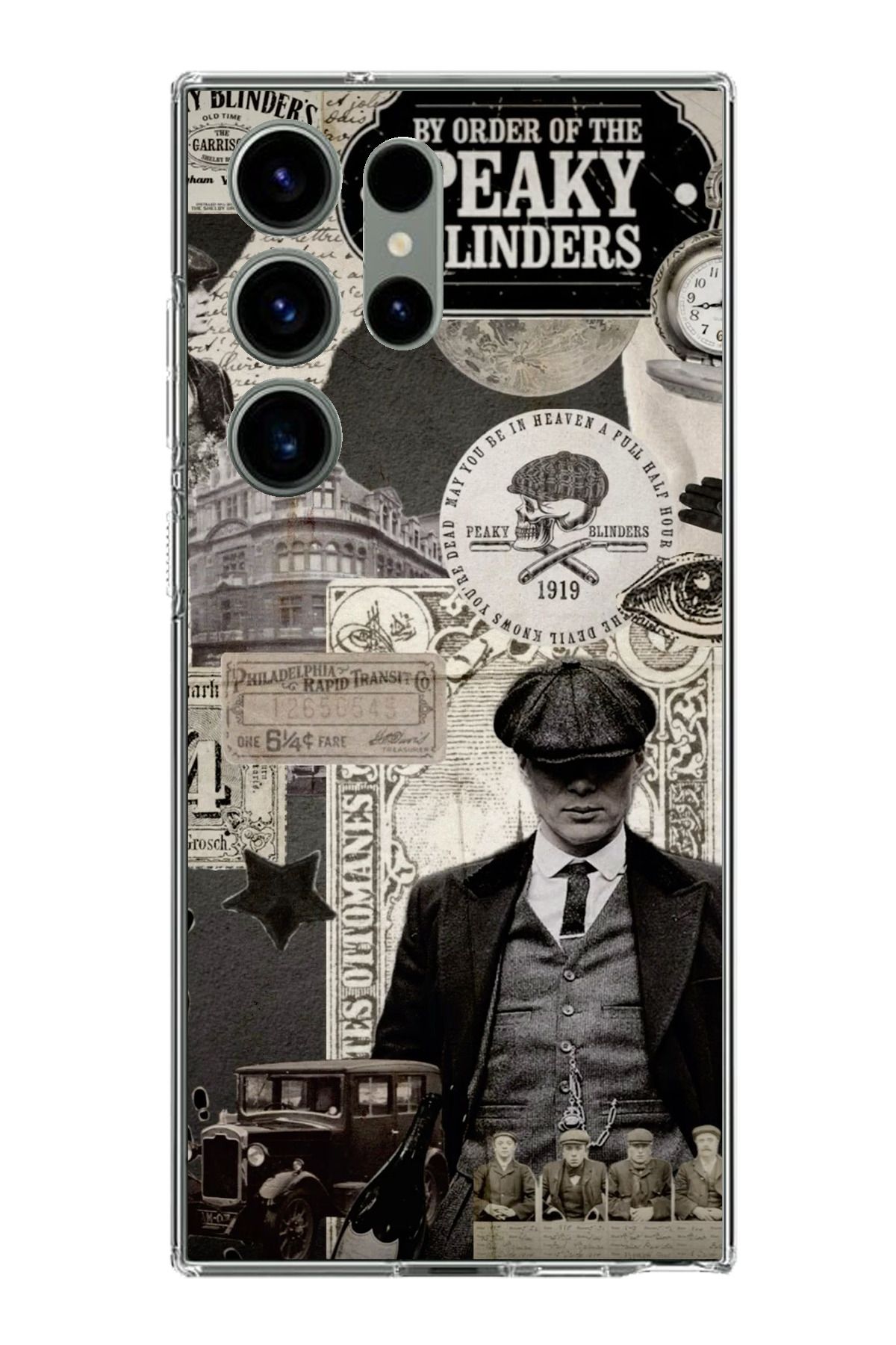 TechTree Samsung Galaxy S23 Ultra Uyumlu Peaky Blinders Şeffaf Silikon Kılıf