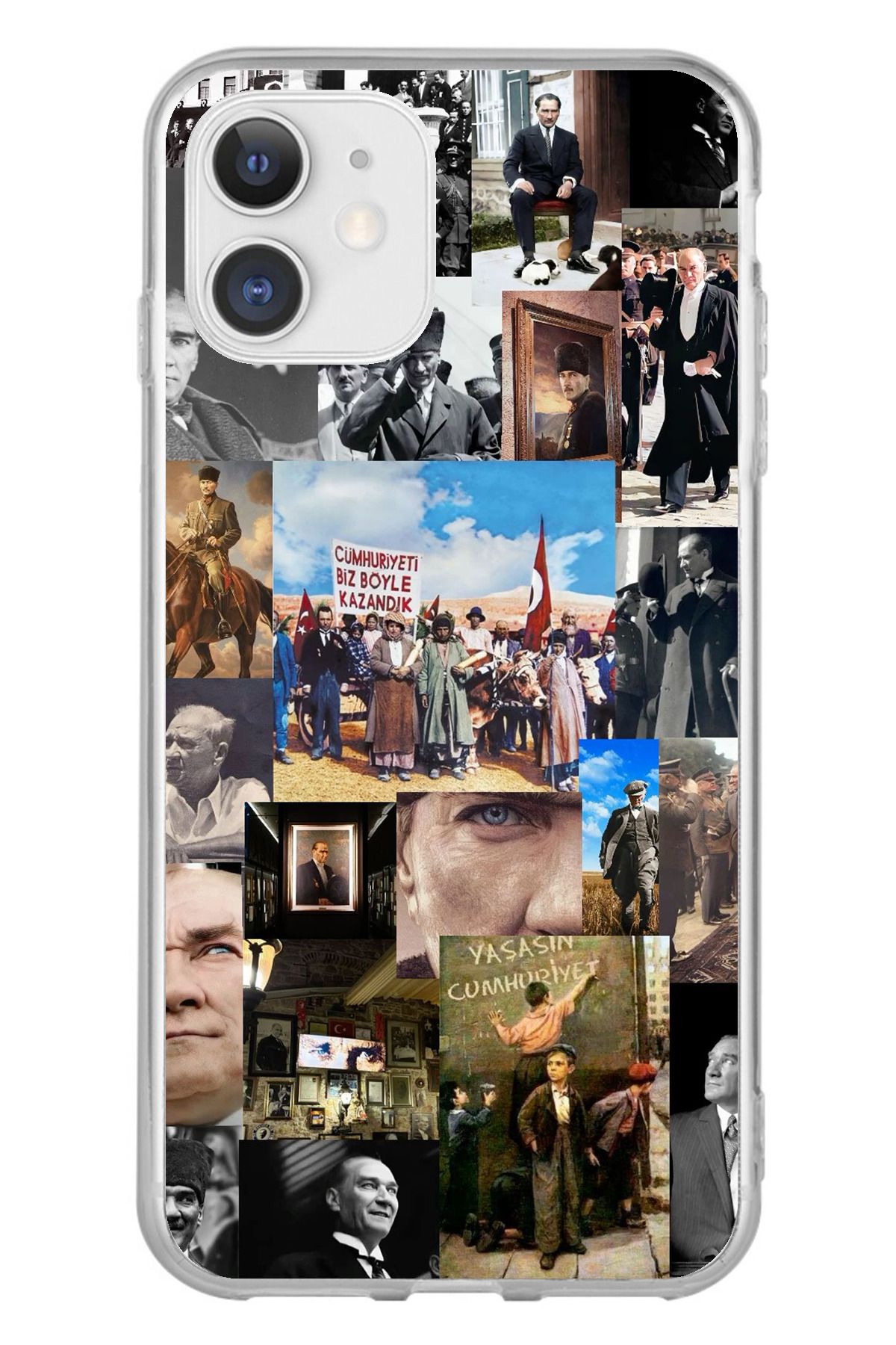TechTree iPhone 11 Uyumlu Atatürk Cumhuriyet Şeffaf Silikon Kılıf