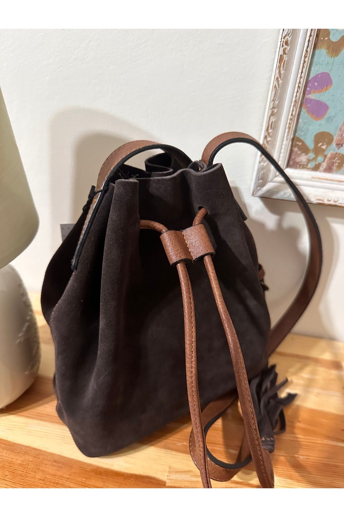 Sellona Bags Hakiki süet çanta