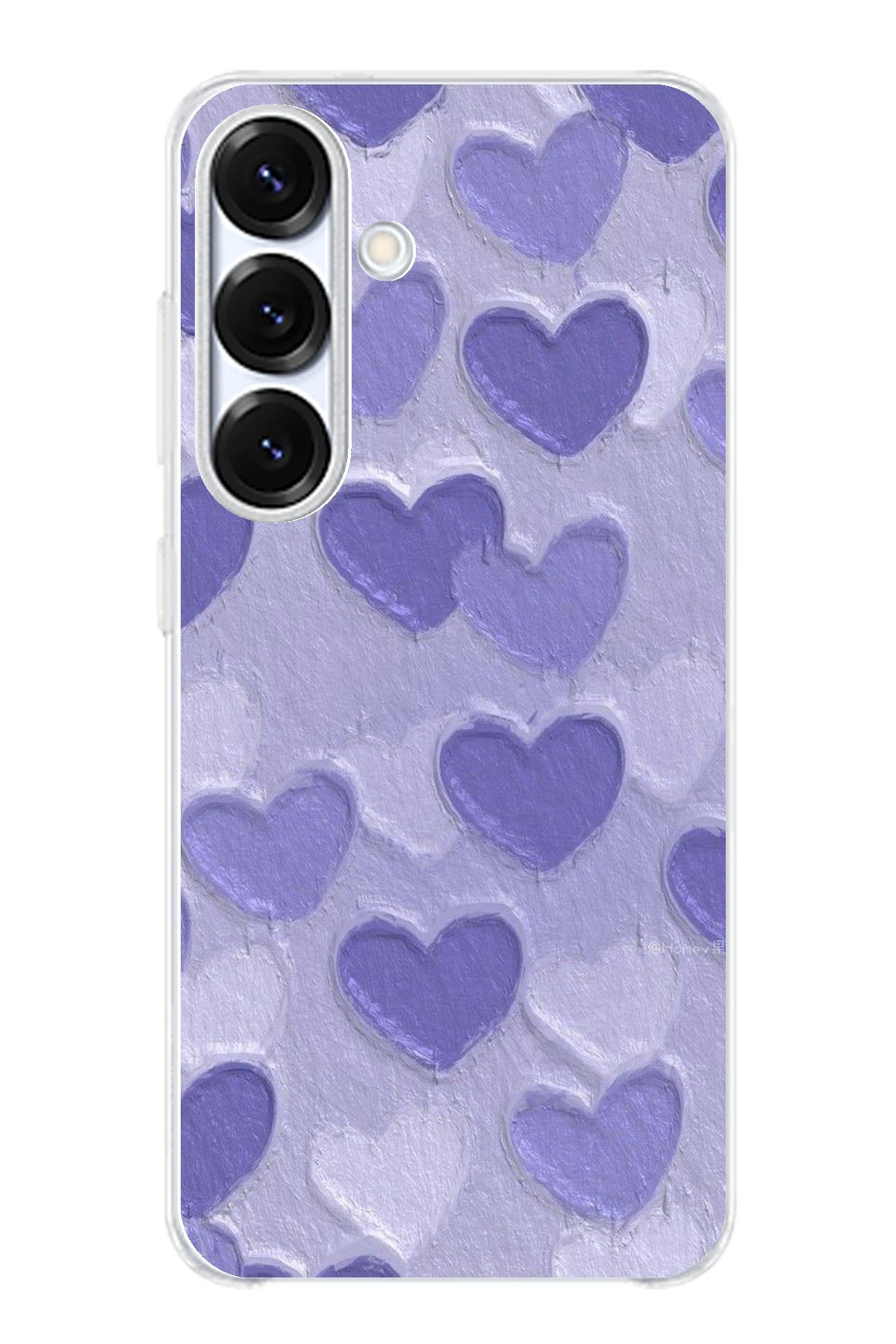 TechTree Samsung Galaxy S25 PLUS Uyumlu Mor Kalpler Tasarımlı Şeffaf Silikon Kılıf