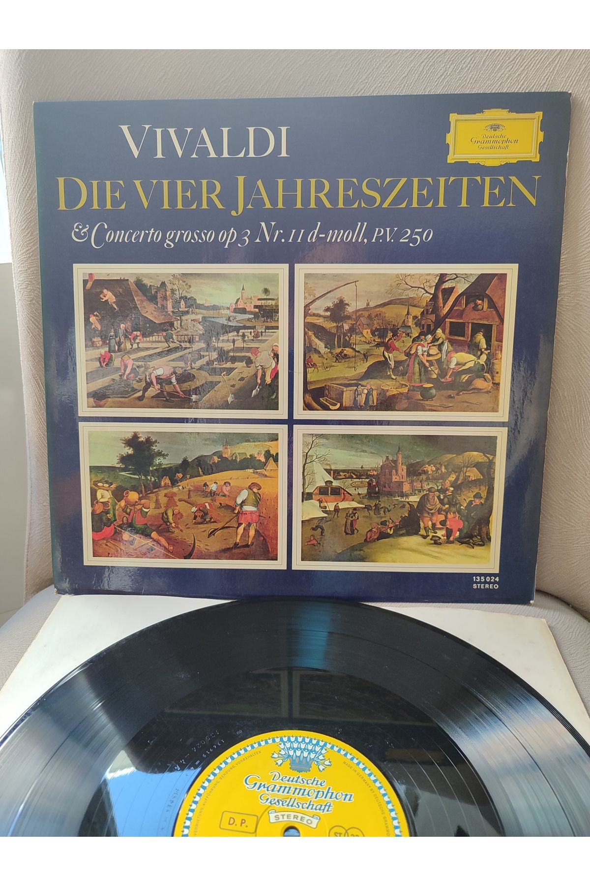 Plakperest VIVALDI - Die Vier Jahreszeiten / Dört Mevsim 1967 Almanya Basım 33lük Plak 2.EL
