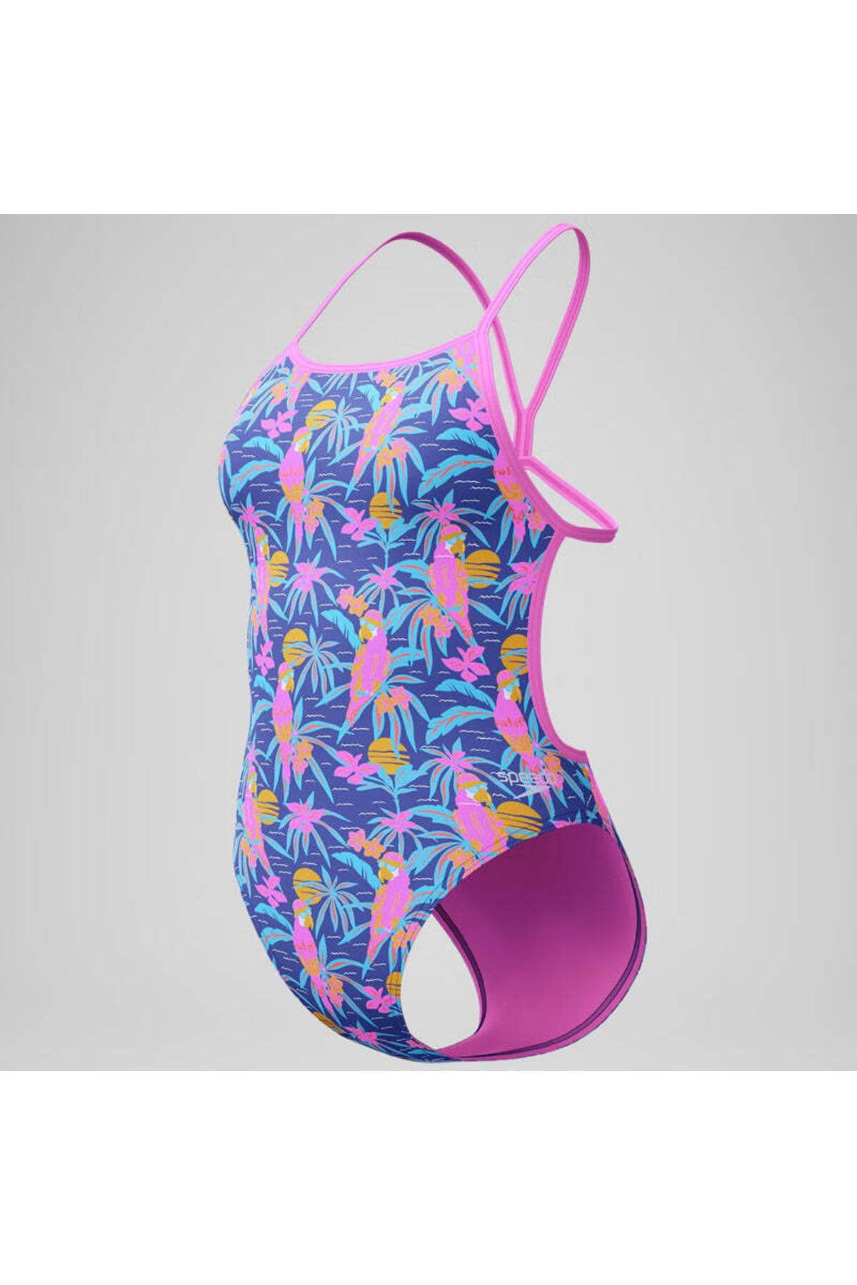 SPEEDO Allover Kadın Mayo - (Mavi)