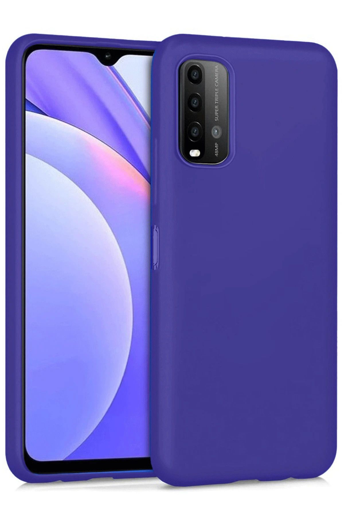 NewFace Xiaomi Redmi 9T Kılıf Nano içi Kadife Silikon - Mor uyumlu