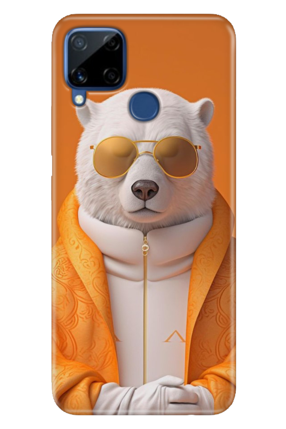 Realme C15 Sheath Patterned Silicone Color TPU UV Style Bear