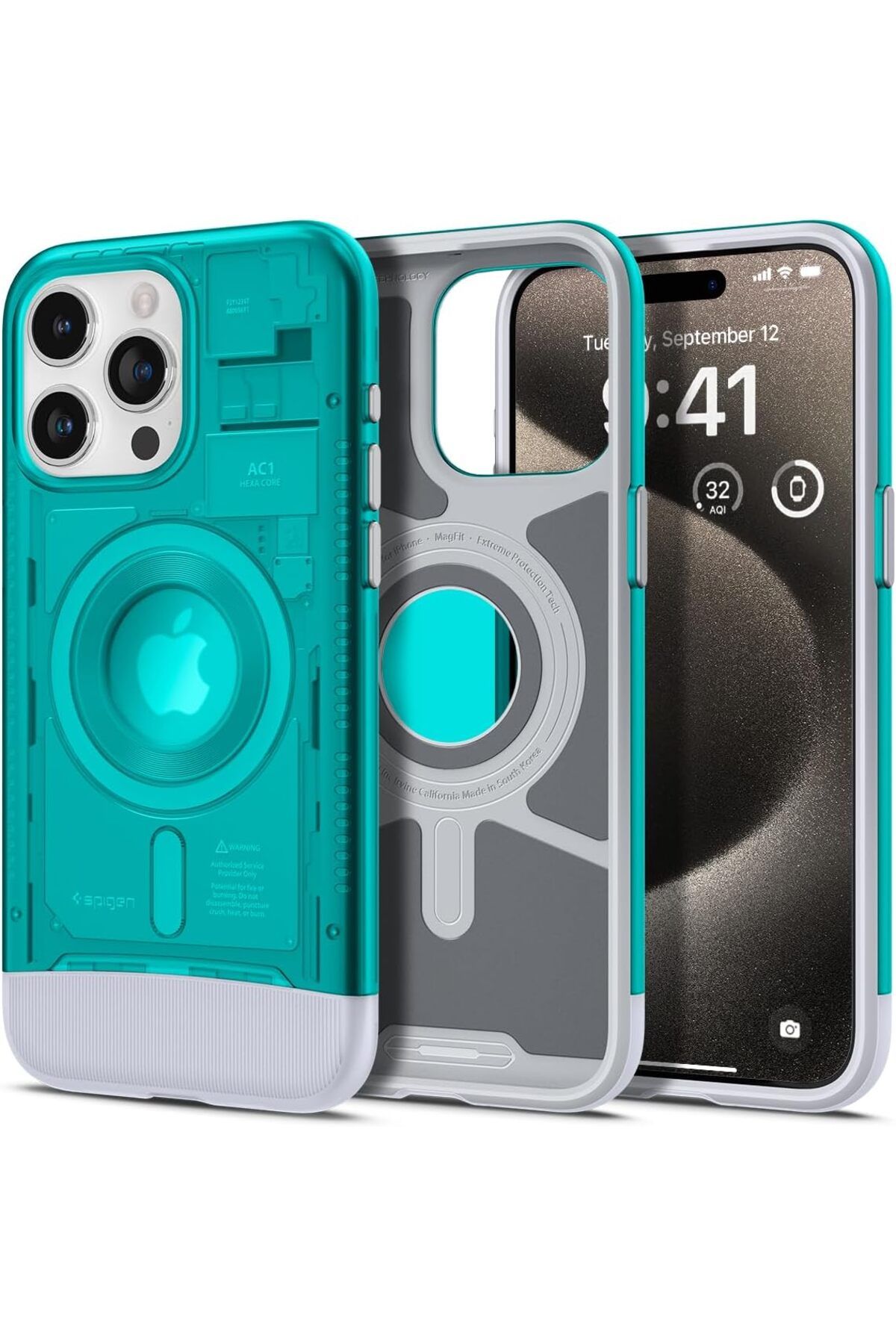 STOREMAX lbstorex iPhone 15 Pro Max Kılıf Classic C1 iMac G3 Design MagFit MagSafe özellikli Bondi Blue -