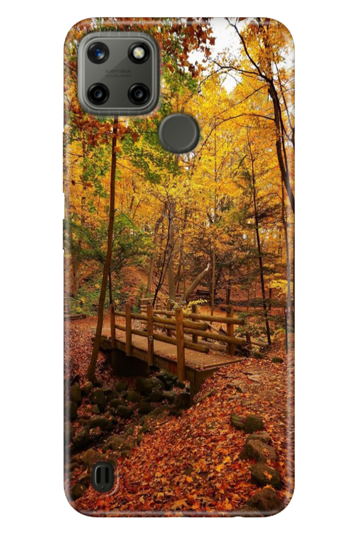 Realme C21Y - Realme C25Y Case Colorful TPU UV Printed Patterned Silicone Love in November