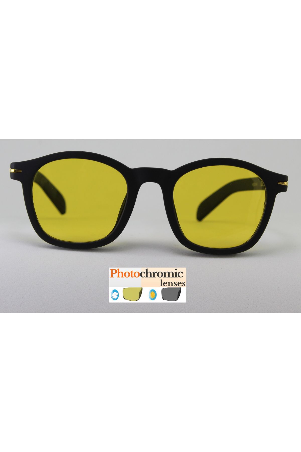 Hyde GUARDİAN Güneş Gözlüğü Unisex UV400 Korumalı Renk Değişimli Gece Gündüz Ferah Görüş , Siyah Çerçeve