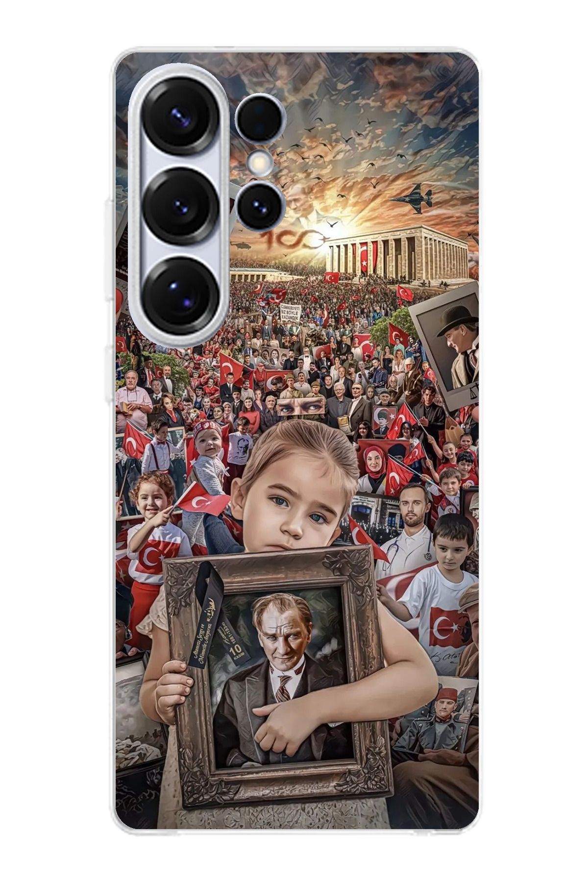 TechTree Samsung Galaxy S25 ULTRA Uyumlu Atatürk Anıtkabir Şeffaf Silikon Kılıf