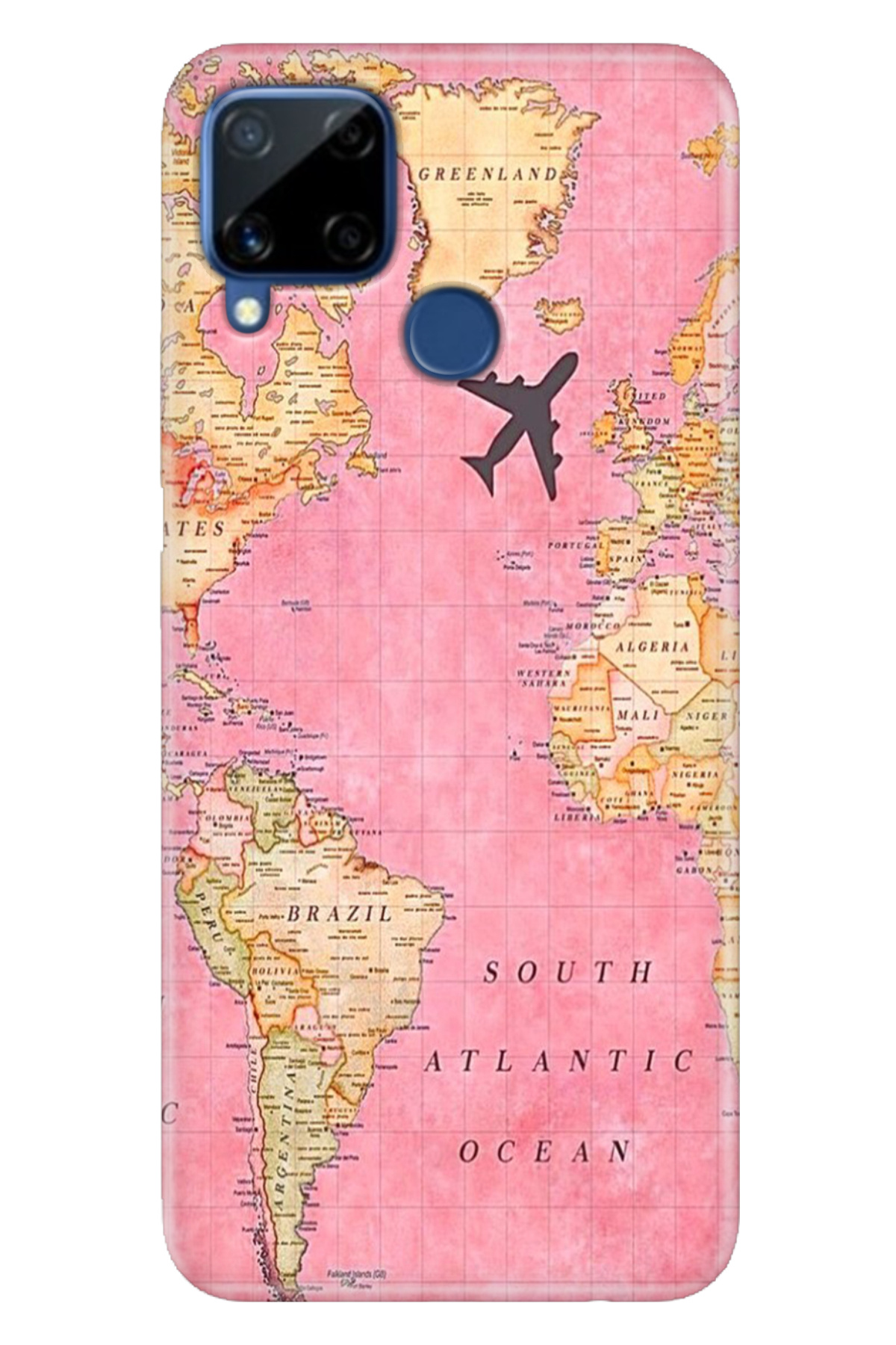 Realme C15 Sheath Patterned Silicone Color TPU UV map
