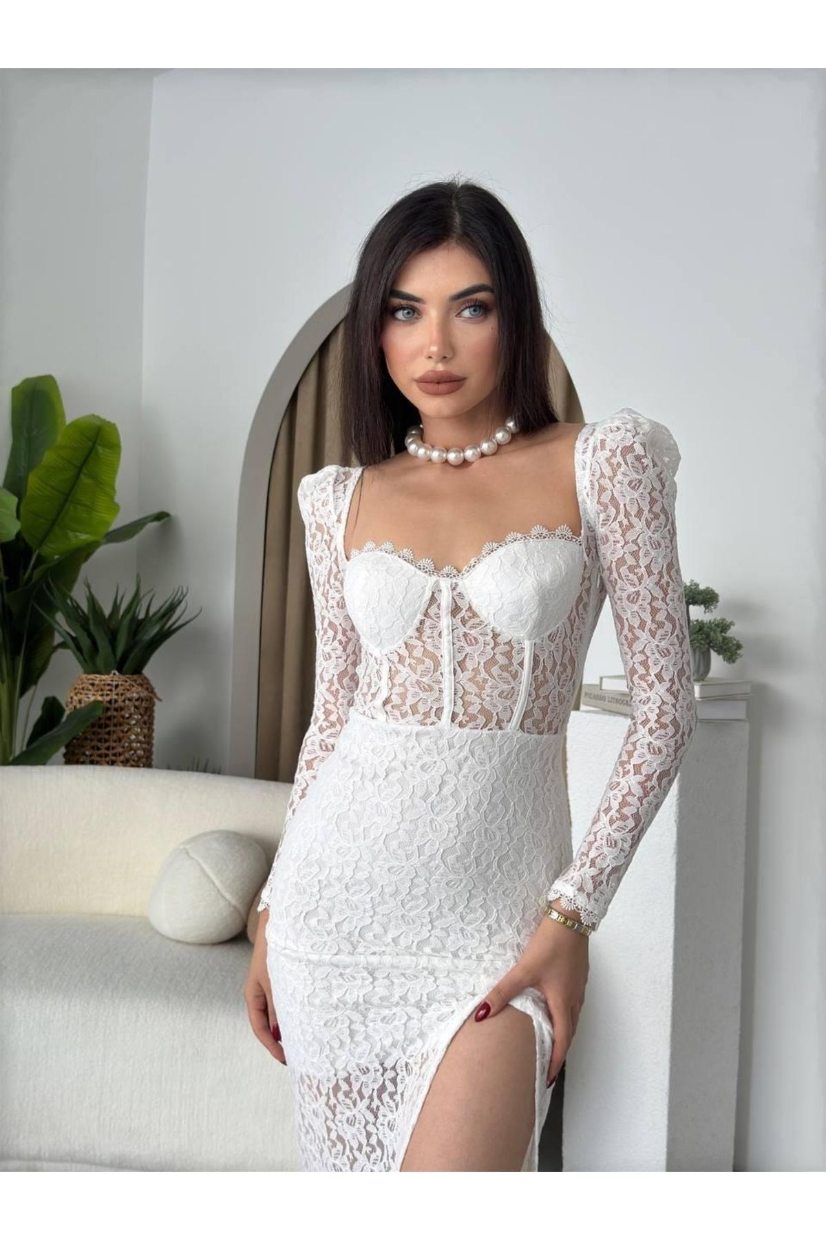 ARUZ MODA Siena Dantel Elbise