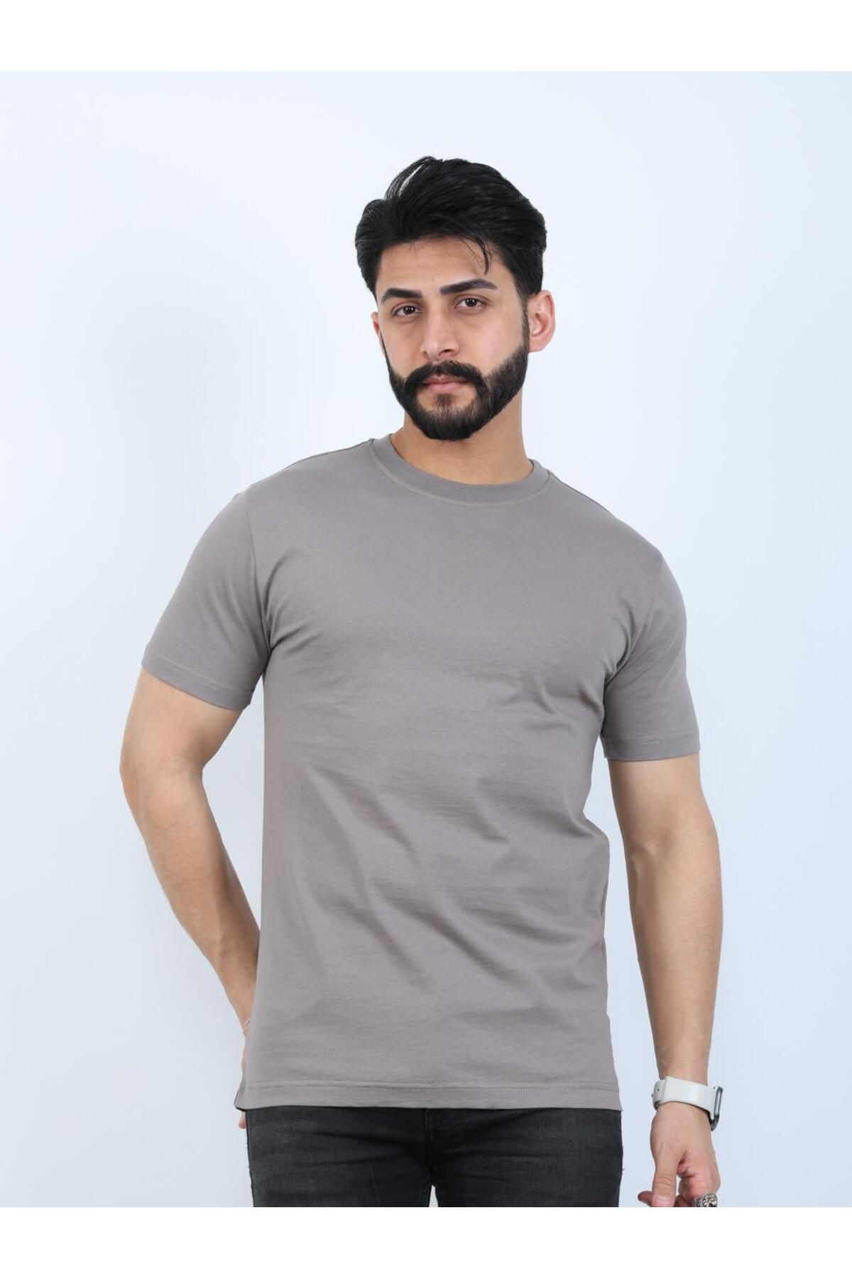 twentyfive25 Erkek Relaxed Fit Bisiklet Yaka Basic Tişört
