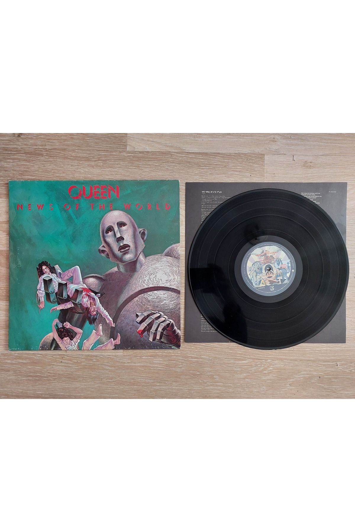 Plakperest Queen – News Of The World - 1977 Japonya Basım 33 Lük LP Albüm Plak Obisiz