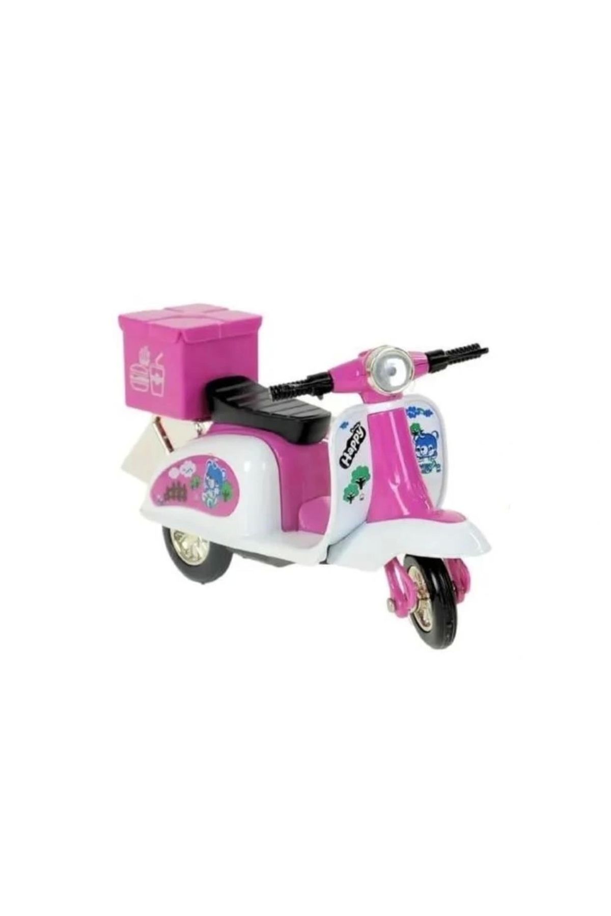 Tolzan Çek Bırak Metal Vespa Motor Cm - FY361A-D - Pembe