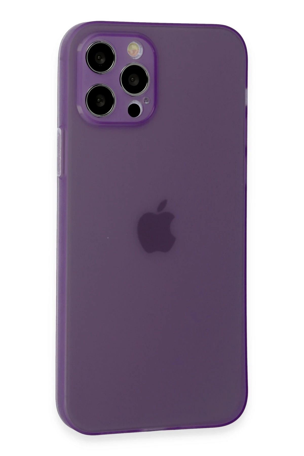 NewFace Uyumlu TiPhone 12 Pro Kılıf Silikon - Koyu Mor ALMLA