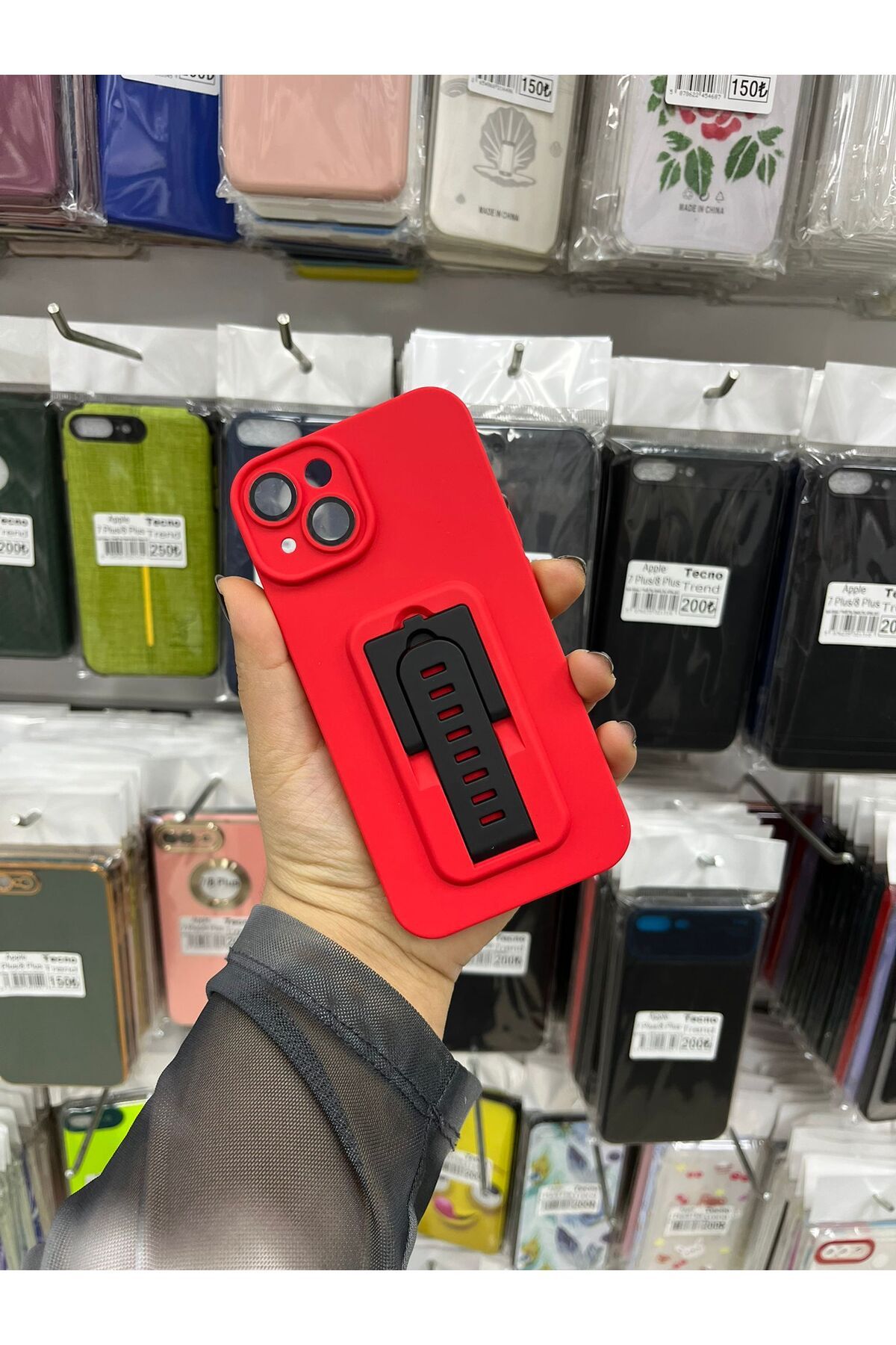 TECNOTREND Apple iPhone 14 Stand olabilen lens korumalı silikon kılıf