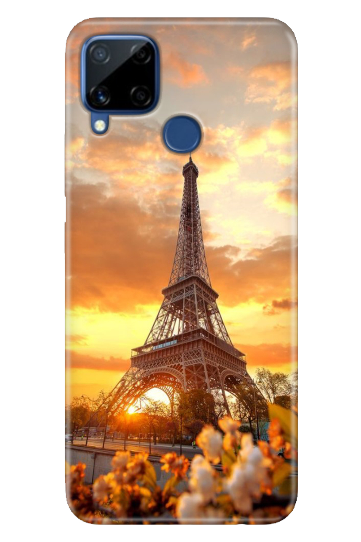 Realme C15 Sheath Pattern Silicone Color TPU UV Eiffel