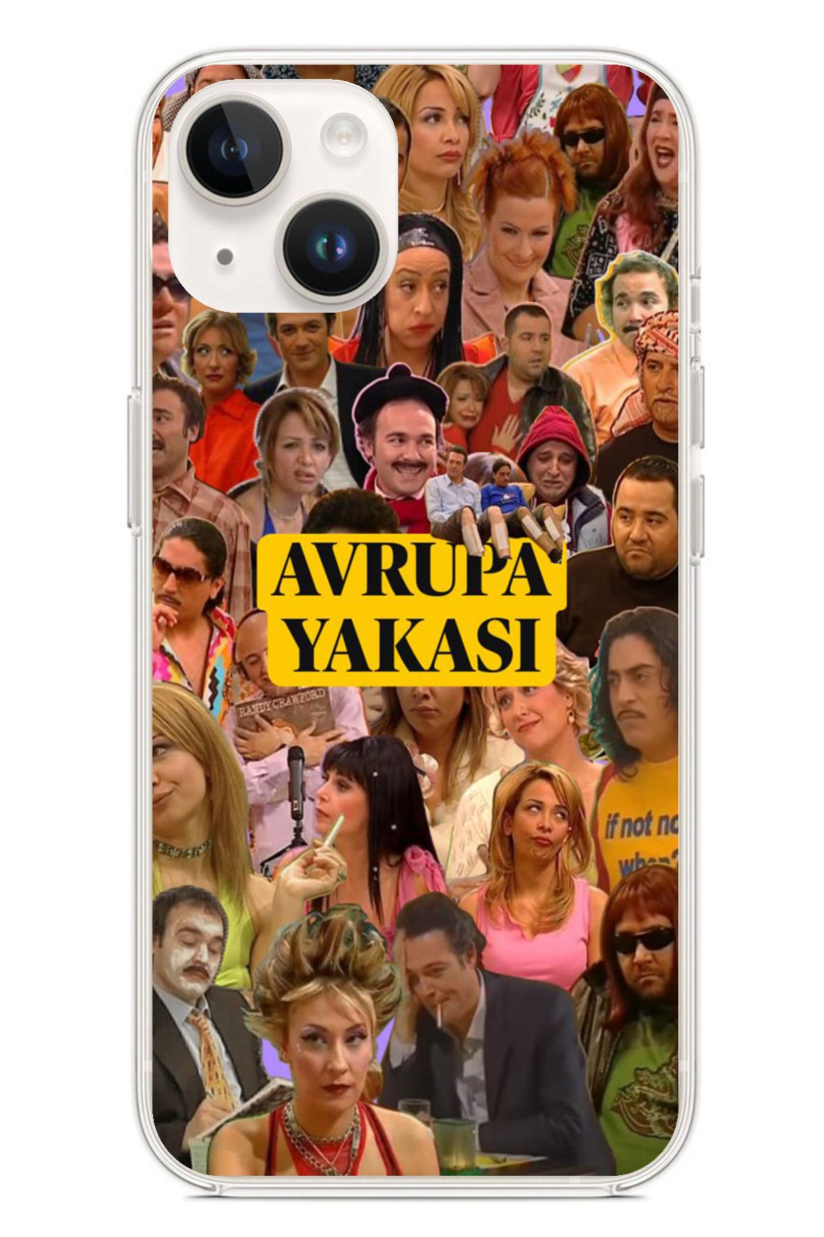 TechTree iPhone 14 PLUS Uyumlu Avrupa Yakası Şeffaf Silikon Kılıf