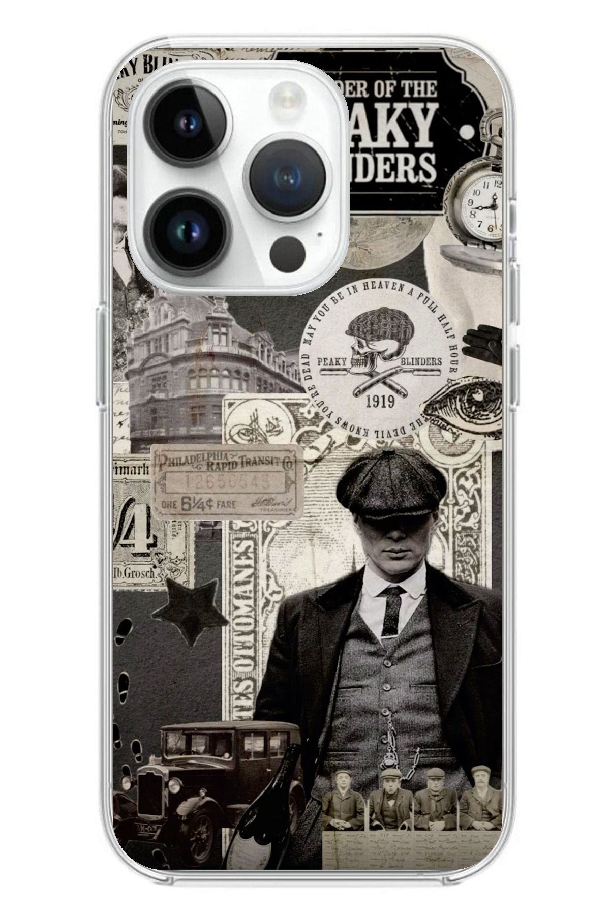 TechTree iPhone 14 PRO Uyumlu Peaky Blinders Şeffaf Silikon Kılıf